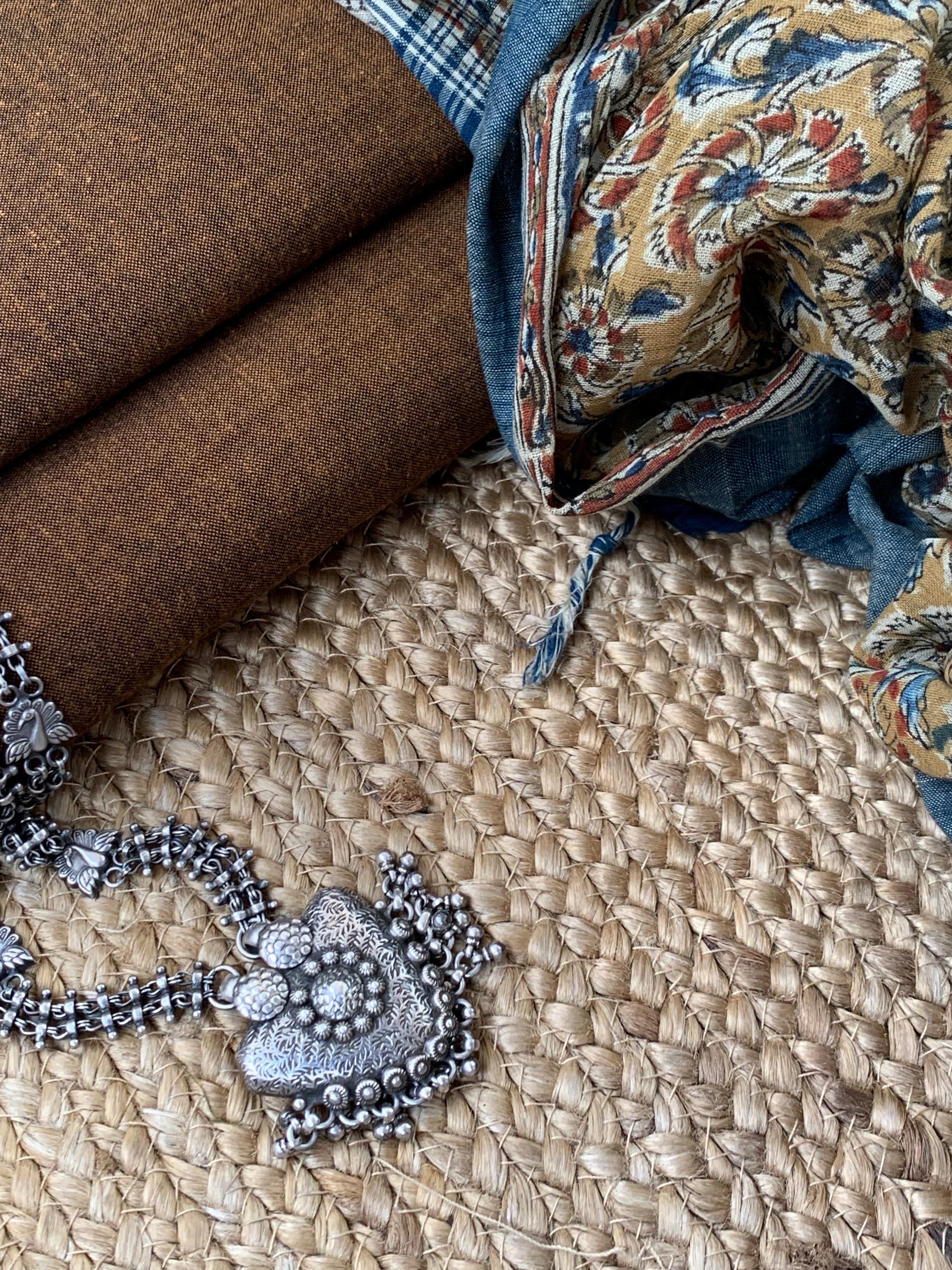 Handwoven Handcrafted Kalamkari Kurta Dupatta Set