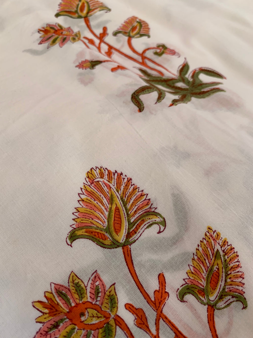 Handblock Cotton Kurta Bottom Set