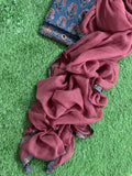 Handblock Ajrakh Cotton Kota Suit