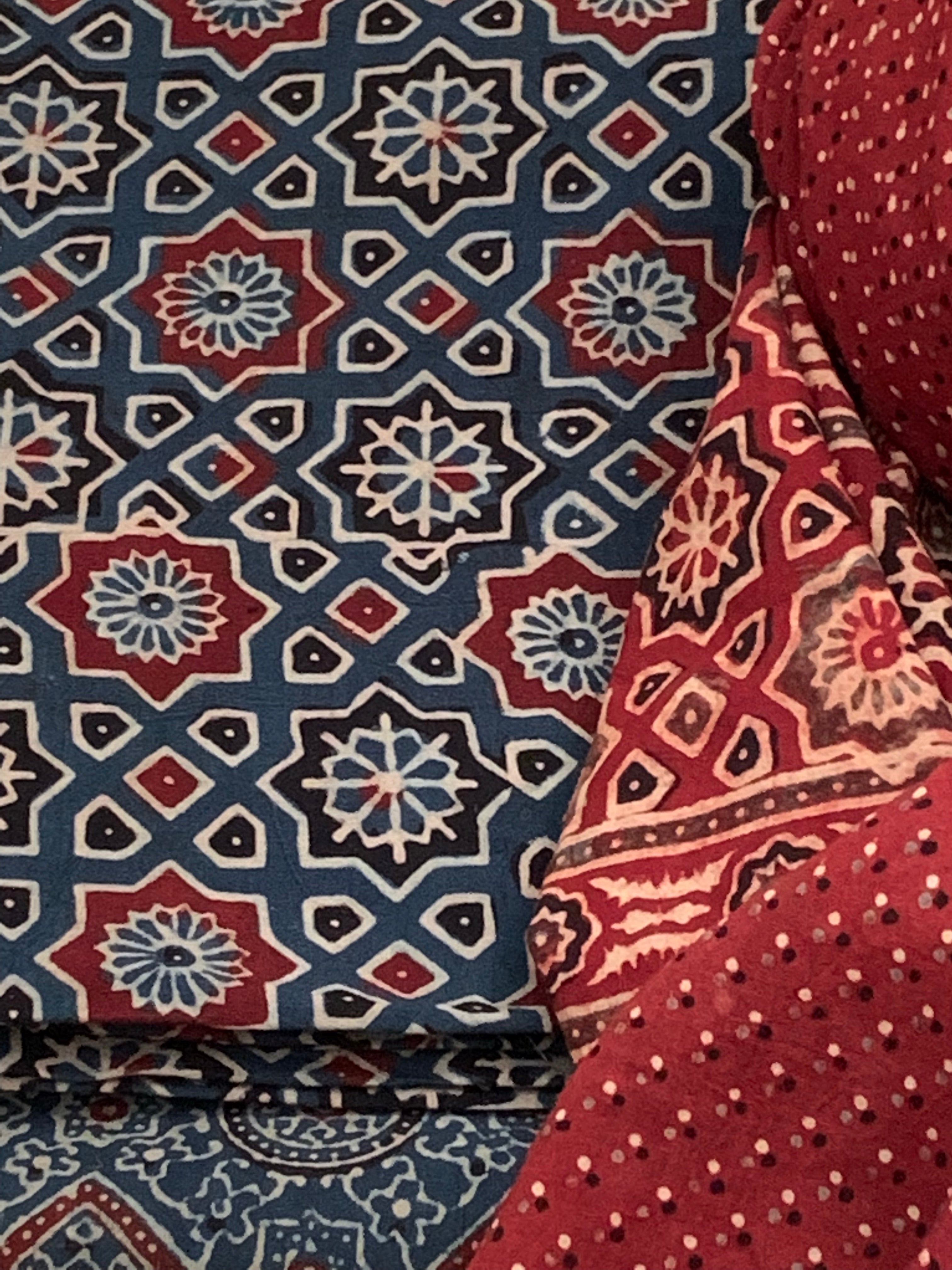Handblock Ajrakh Suit
