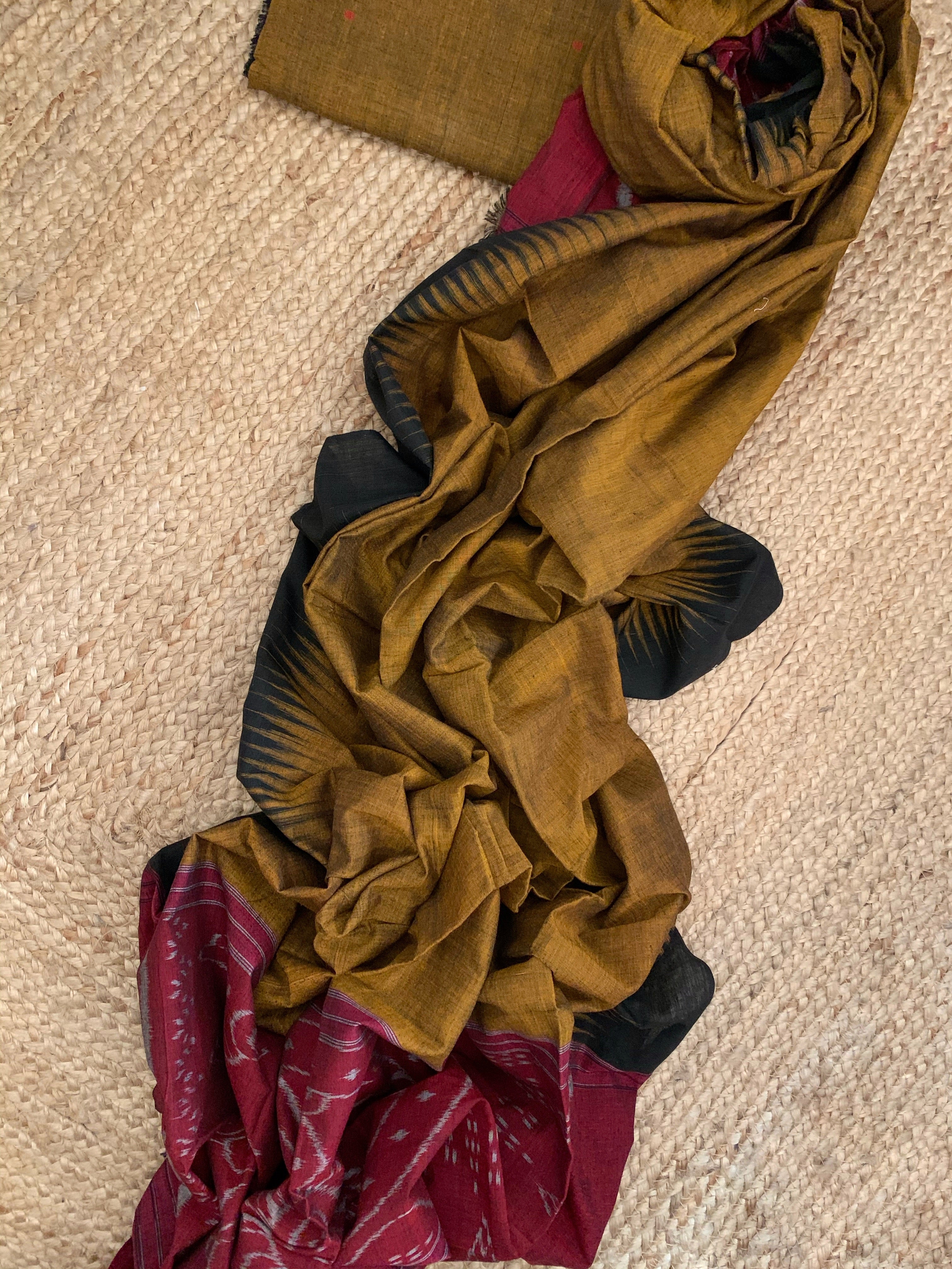Handwoven Nuapatna Kurta Dupatta Set