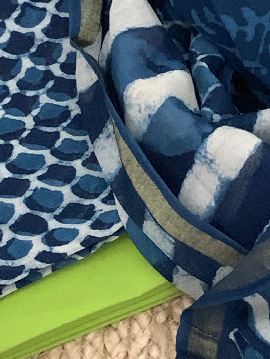 Handblock chanderi suit