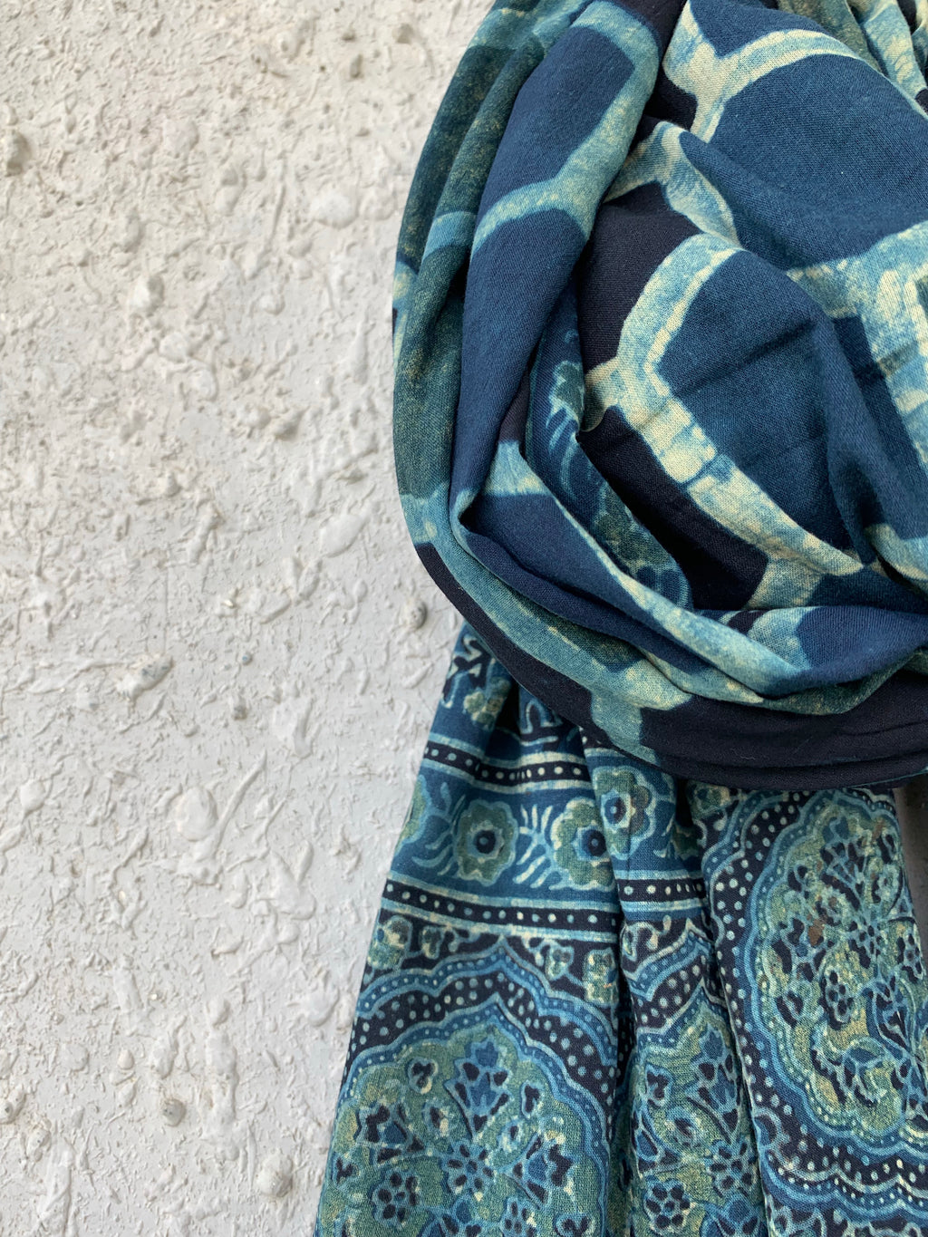 Handblock Ajrakh Dupatta