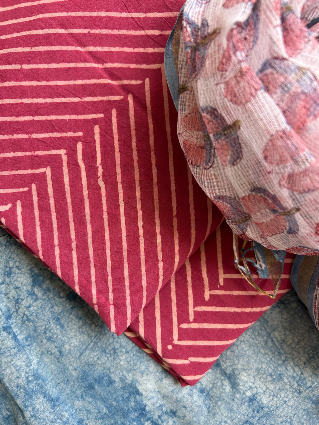 Handcrafted Cotton Kota Dupatta Suit