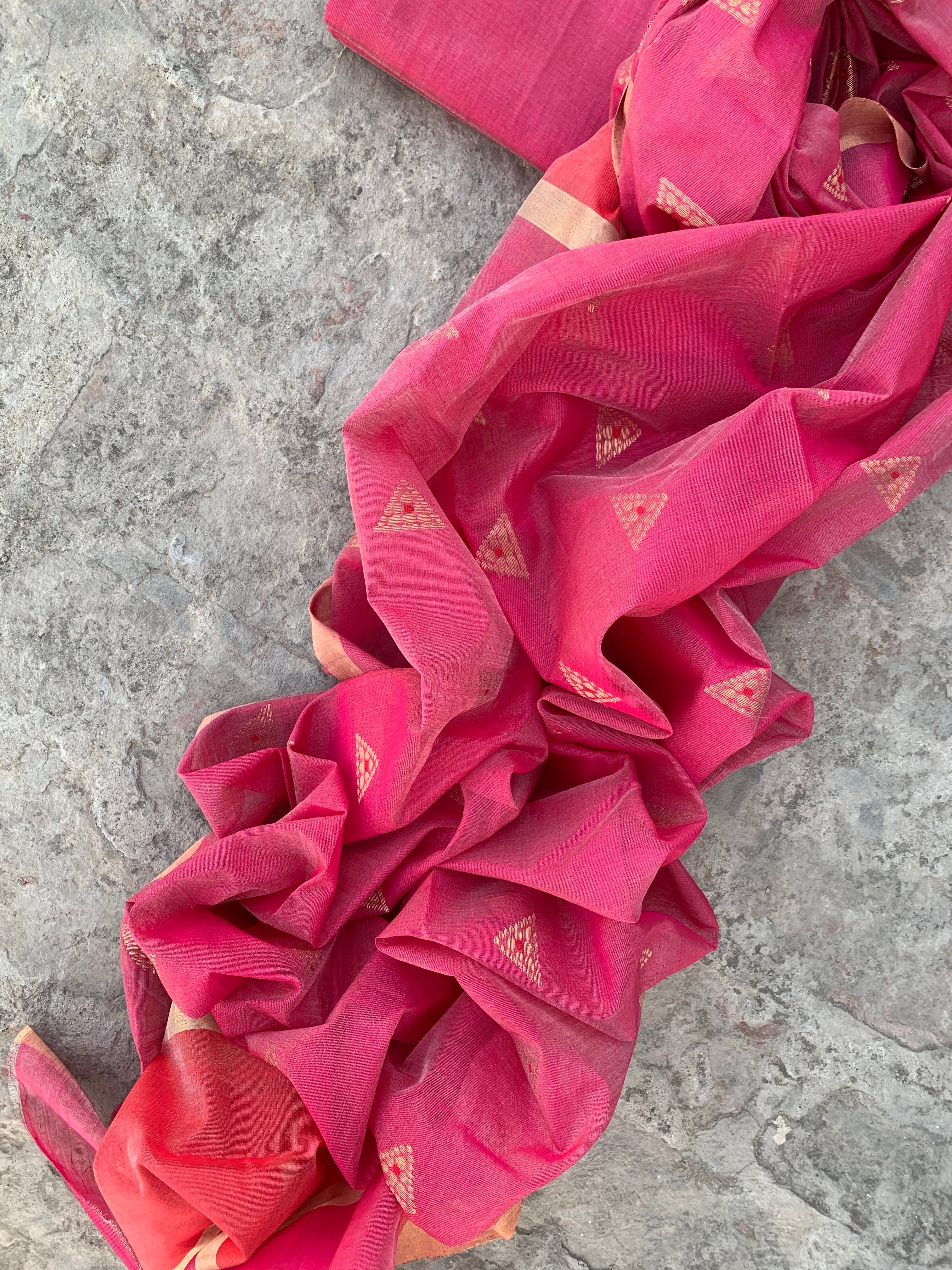 Handwoven Chanderi Kurta Dupatta Set