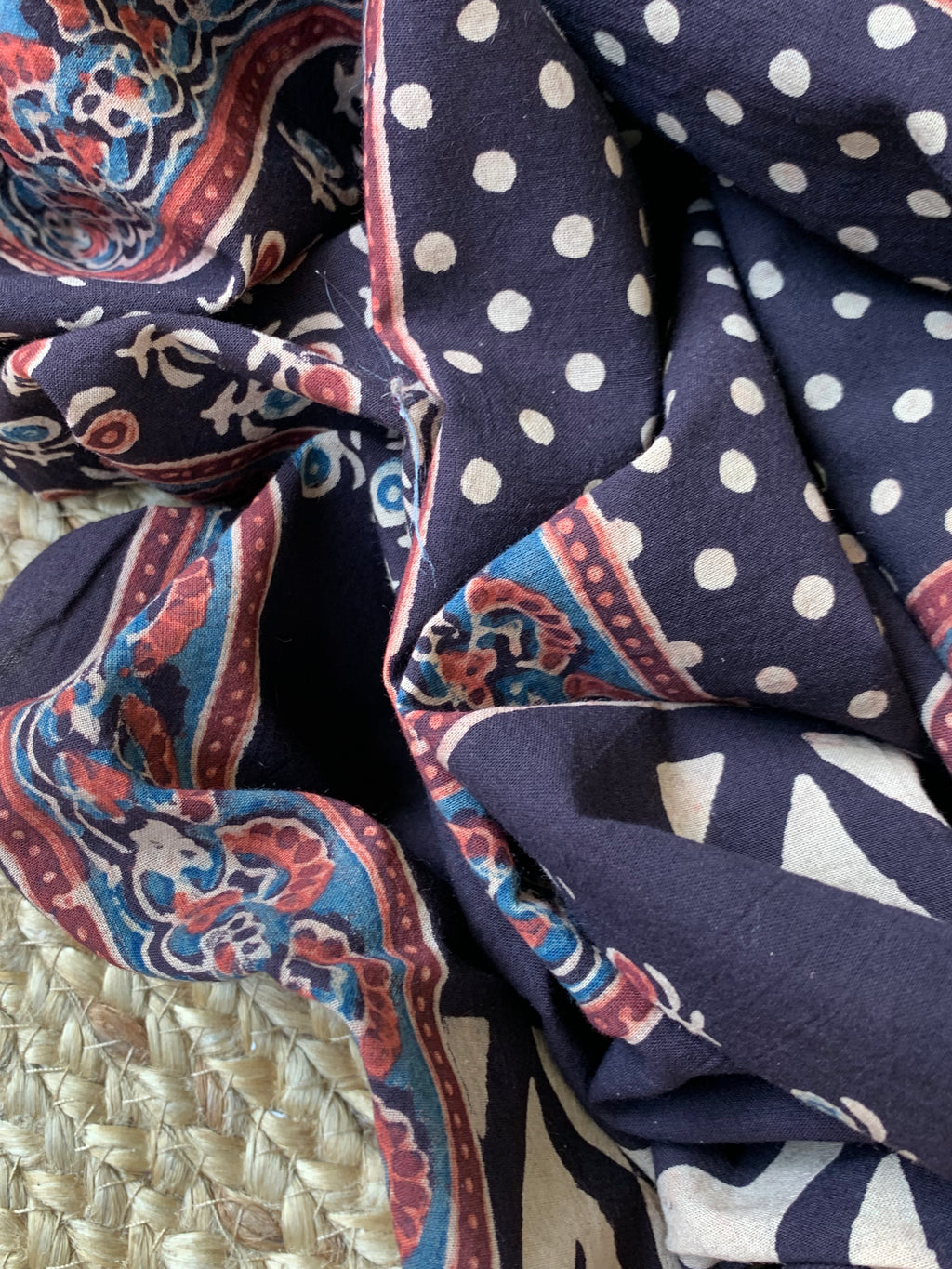 Natural Dyes Handblock Ajrakh Cotton Suit