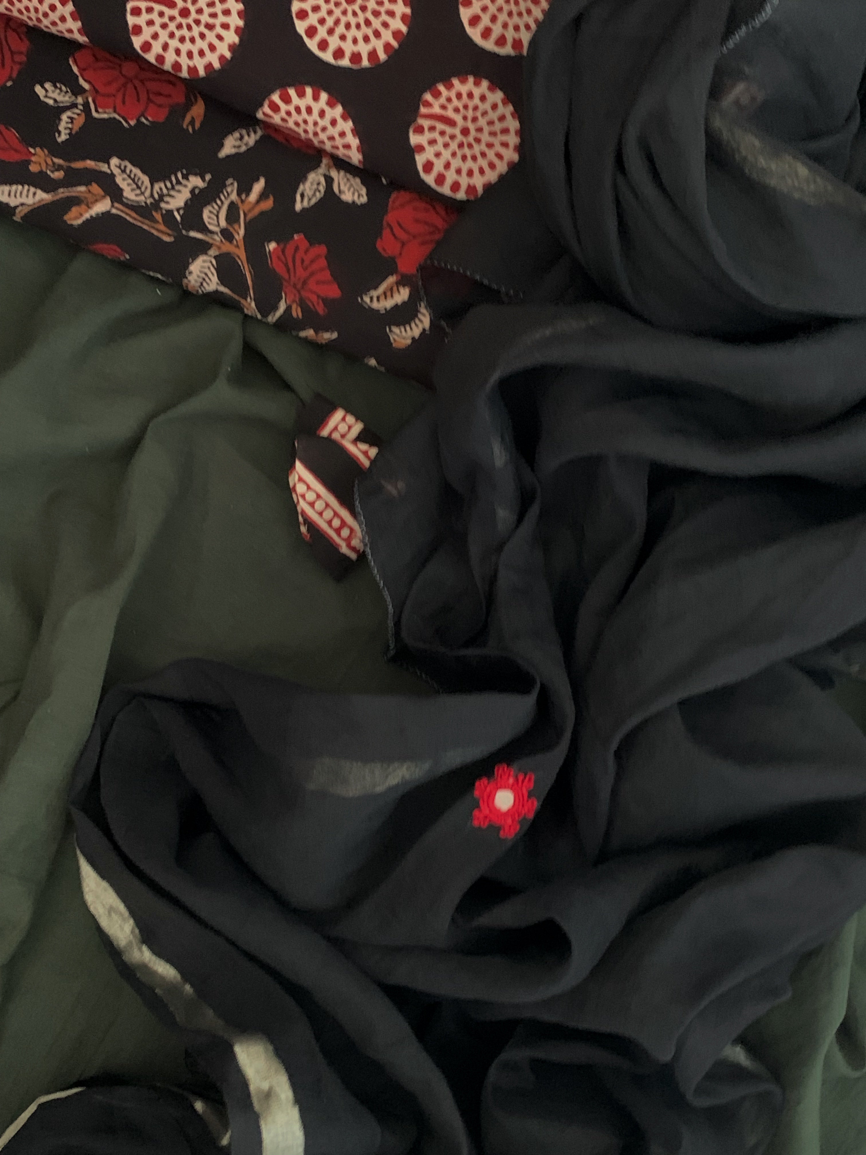Handblock Cotton Chanderi Suit