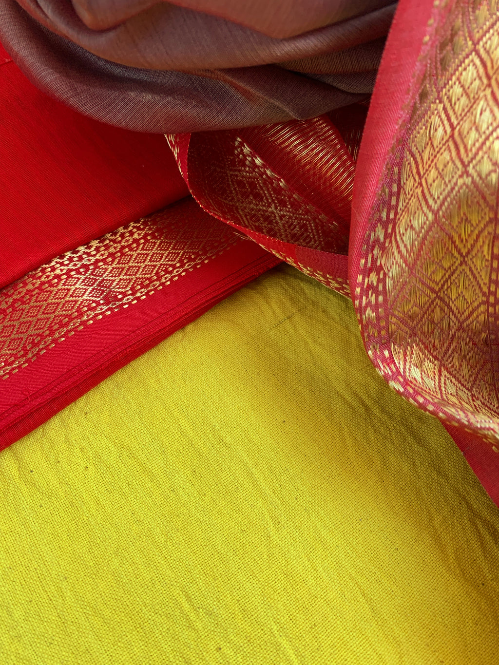 Handwoven Maheshwari Kurta dupatta set