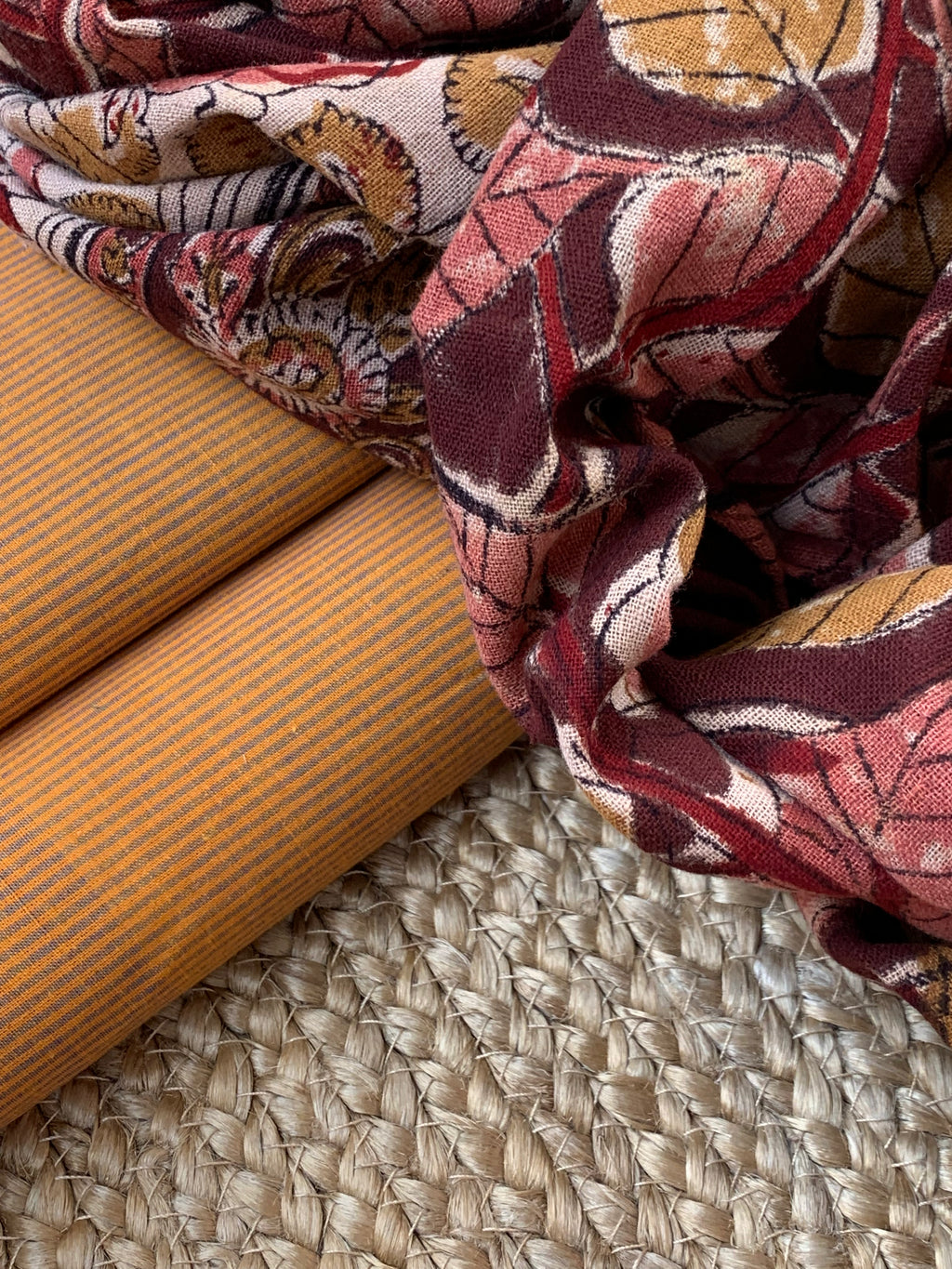 Handwoven Handcrafted Kalamkari Kurta Dupatta Set