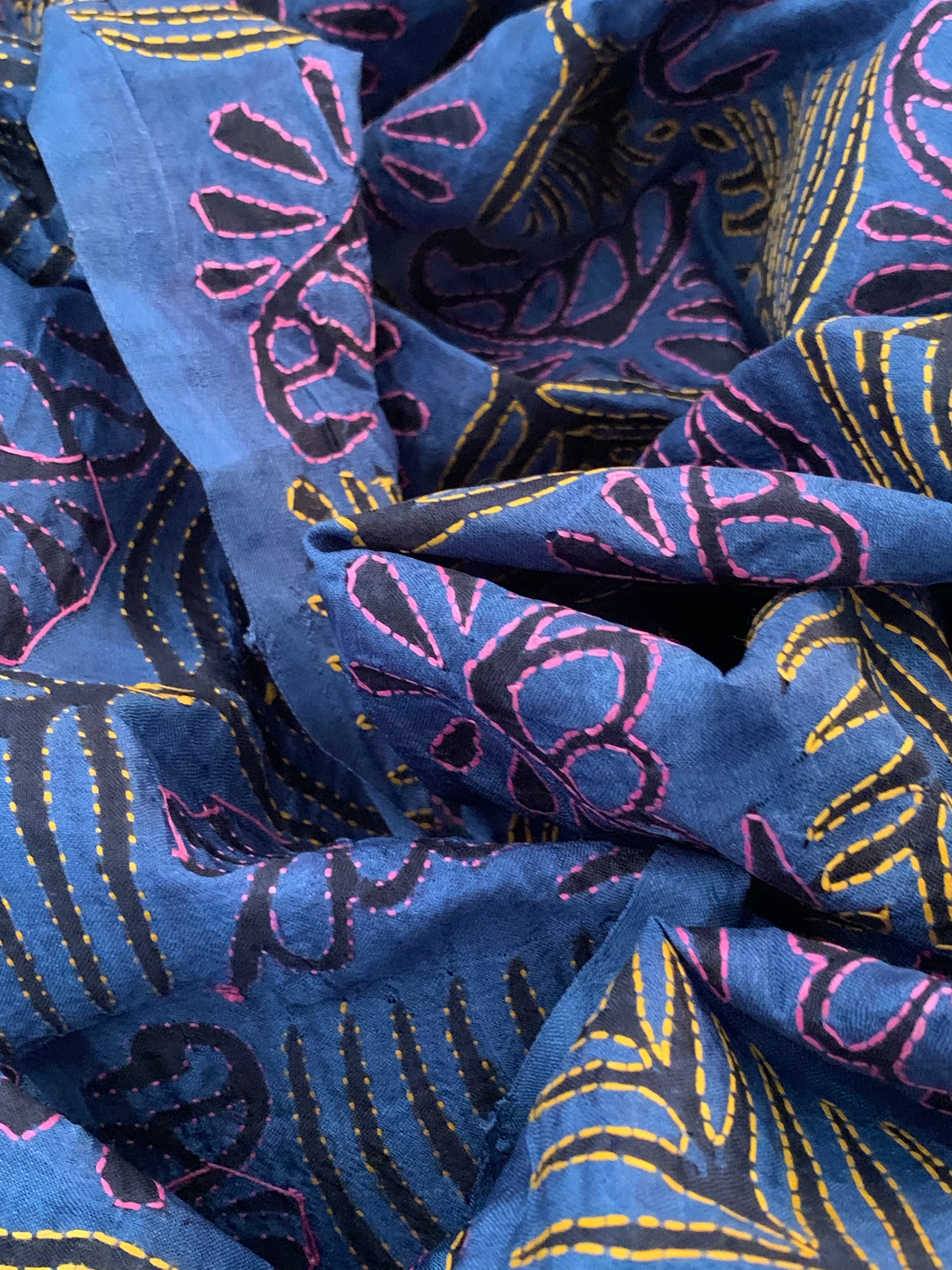 Handcrafted Kantha Cotton Silk Dupatta