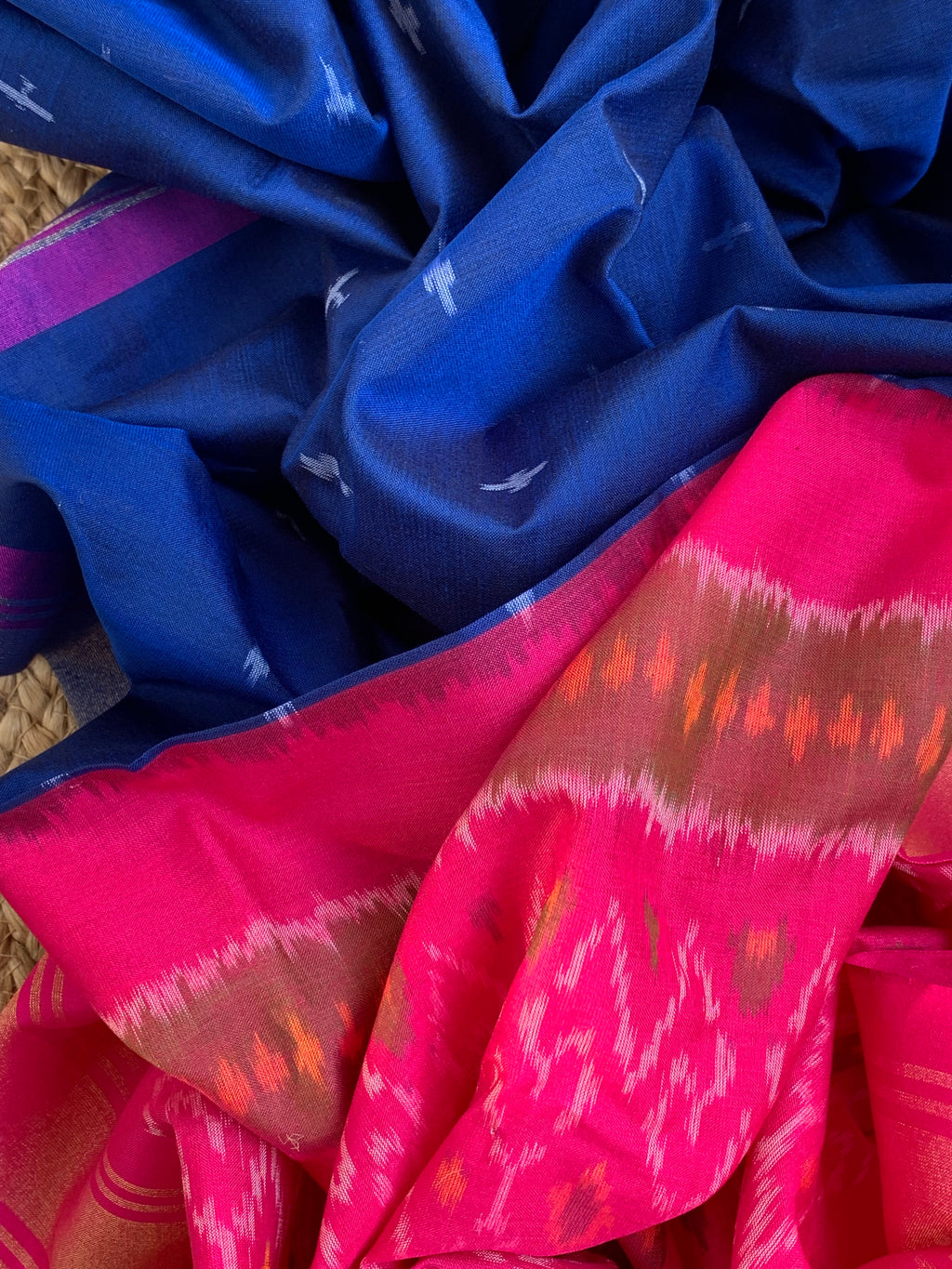 Handwoven Ikat Cotton Silk Kurta Dupatta Set