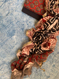 Handblock Chanderi Silk Cotton Suit