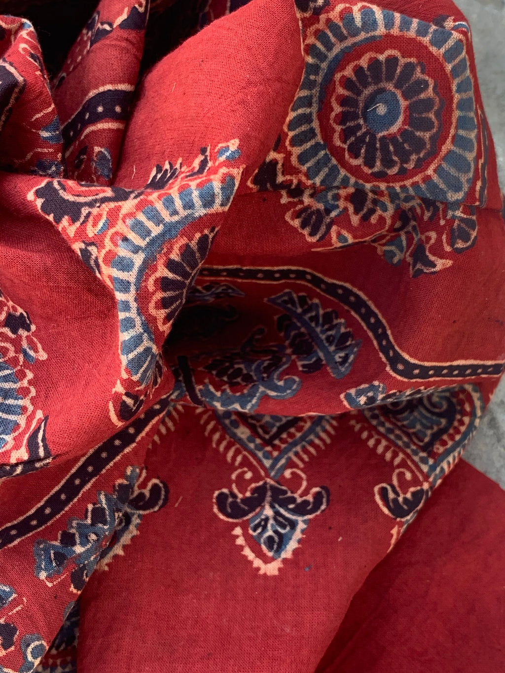 Handblock Ajrakh Cotton Suit