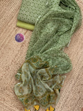 Pastel Green Handcrafted Kota Suit