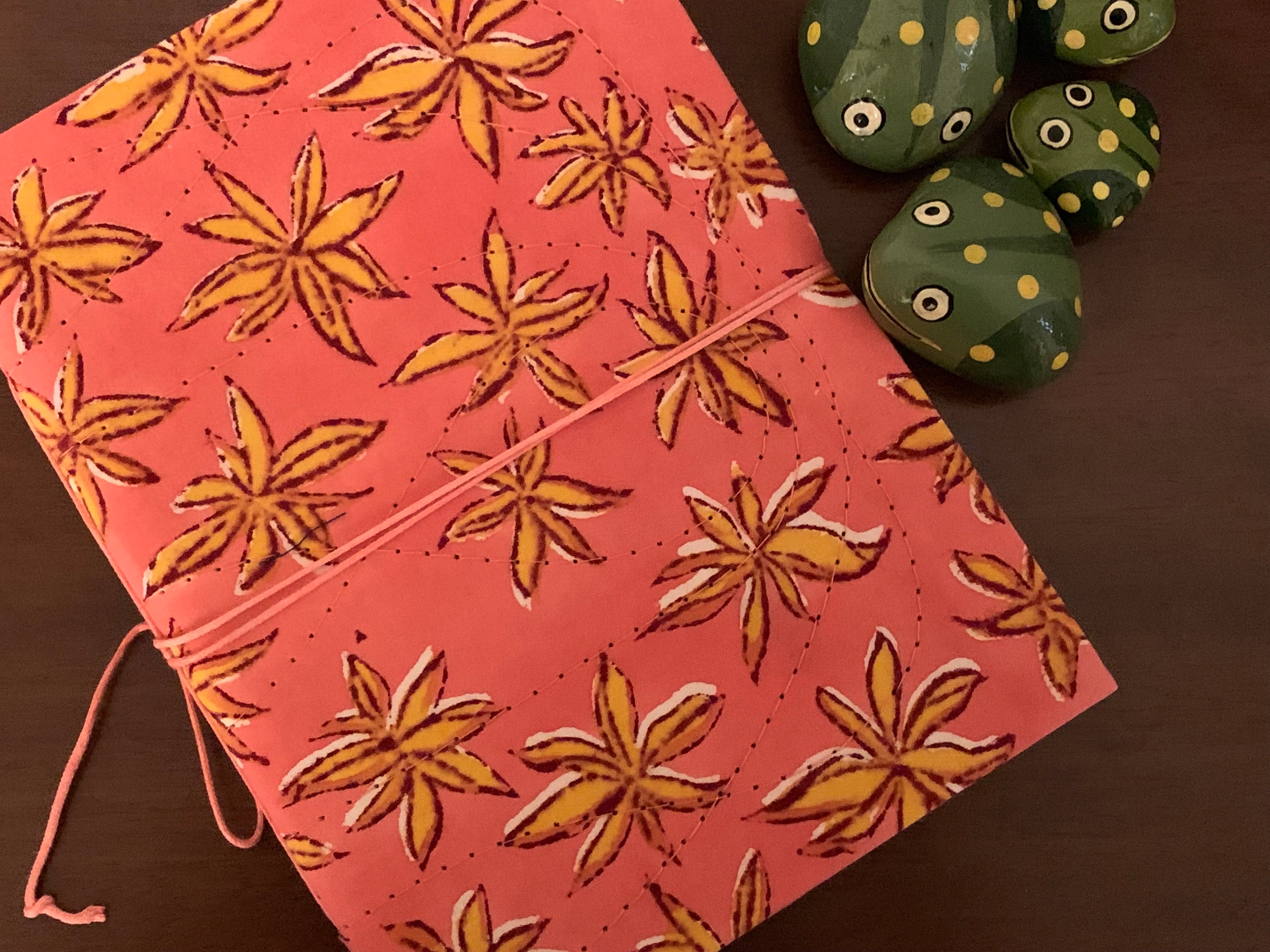 Block Print Fabric Cover Diary A5