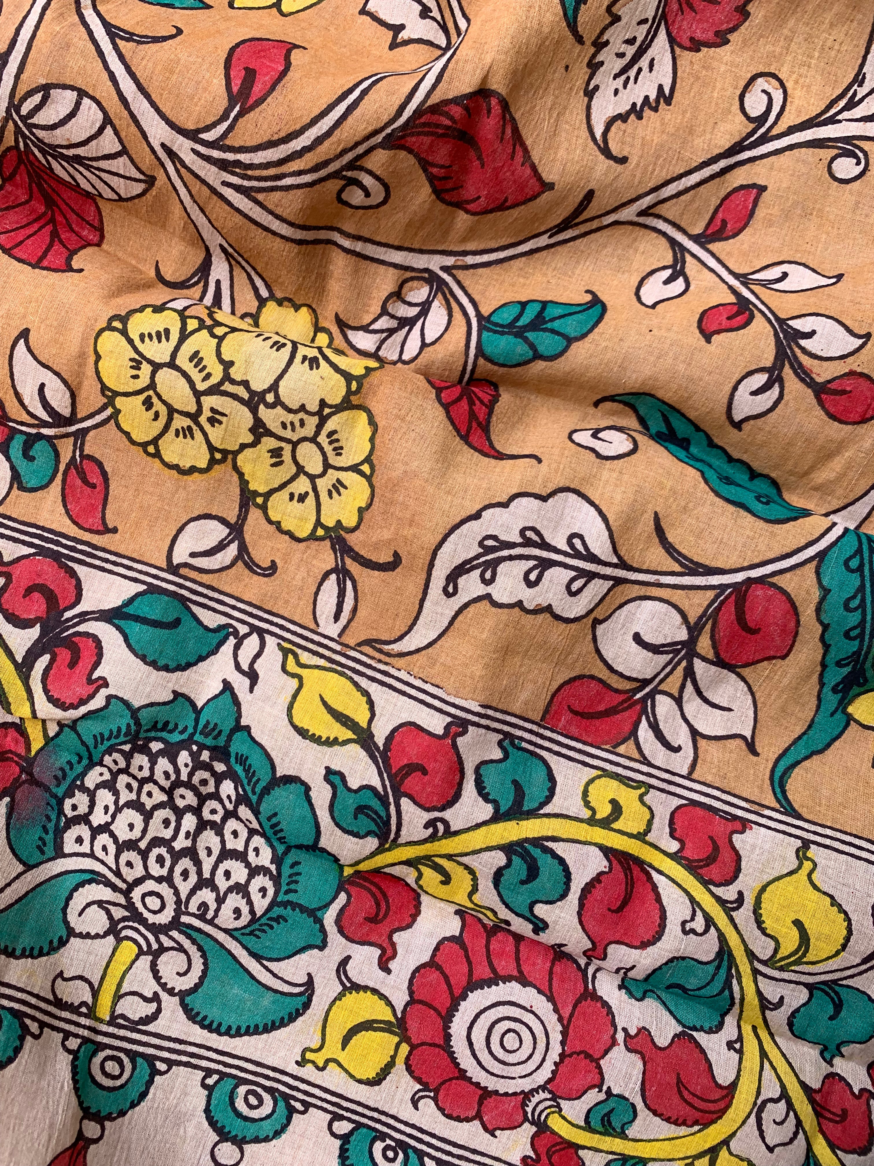 Handwoven Handcrafted Kalamkari Kurta Dupatta Set