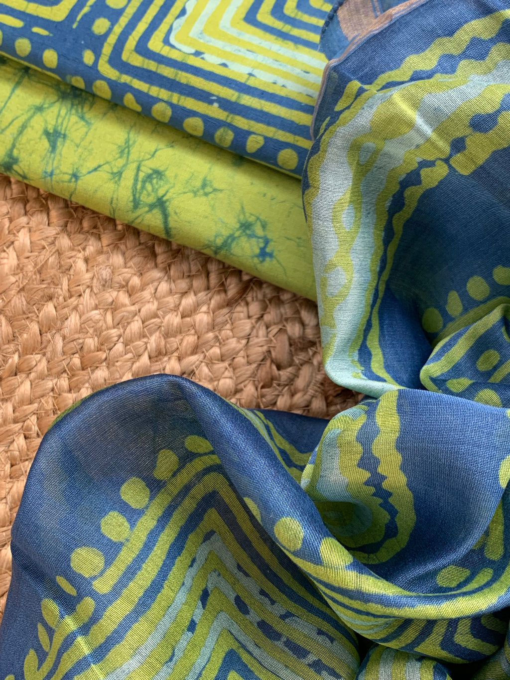 Handblock Batik Cotton Chanderi Suit