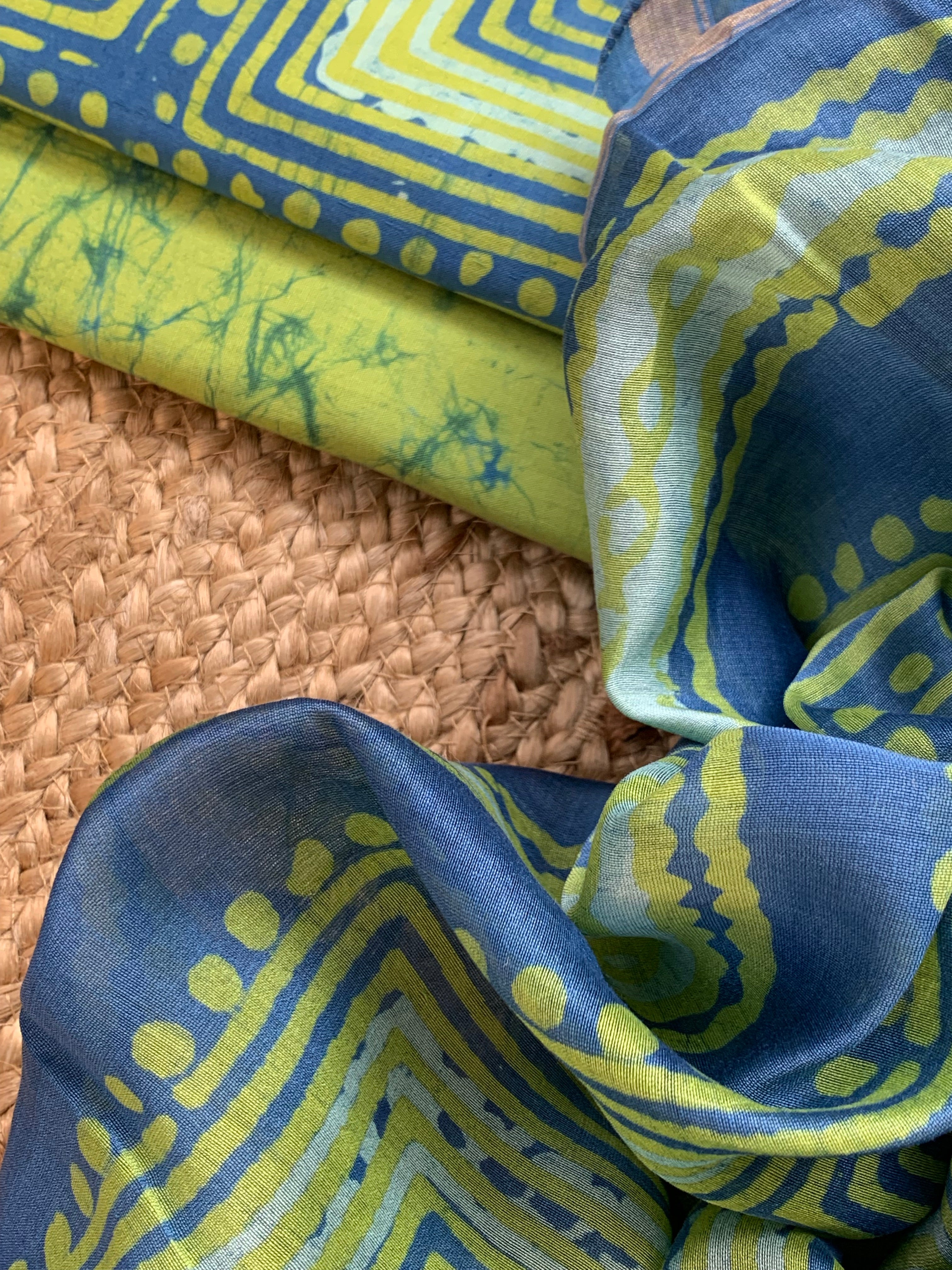 Handblock Batik Cotton Chanderi Suit