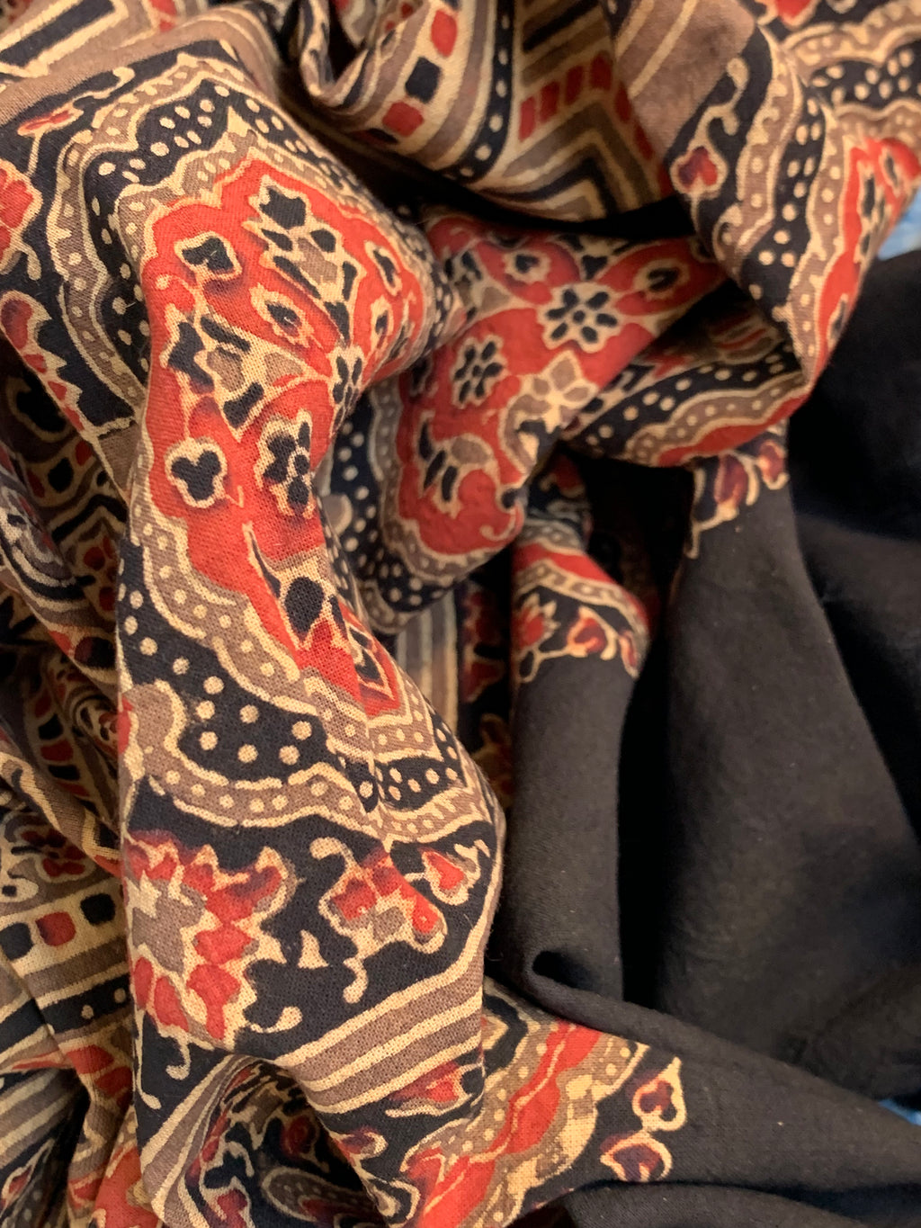 Natural Dyes Handblock Ajrakh Cotton Suit
