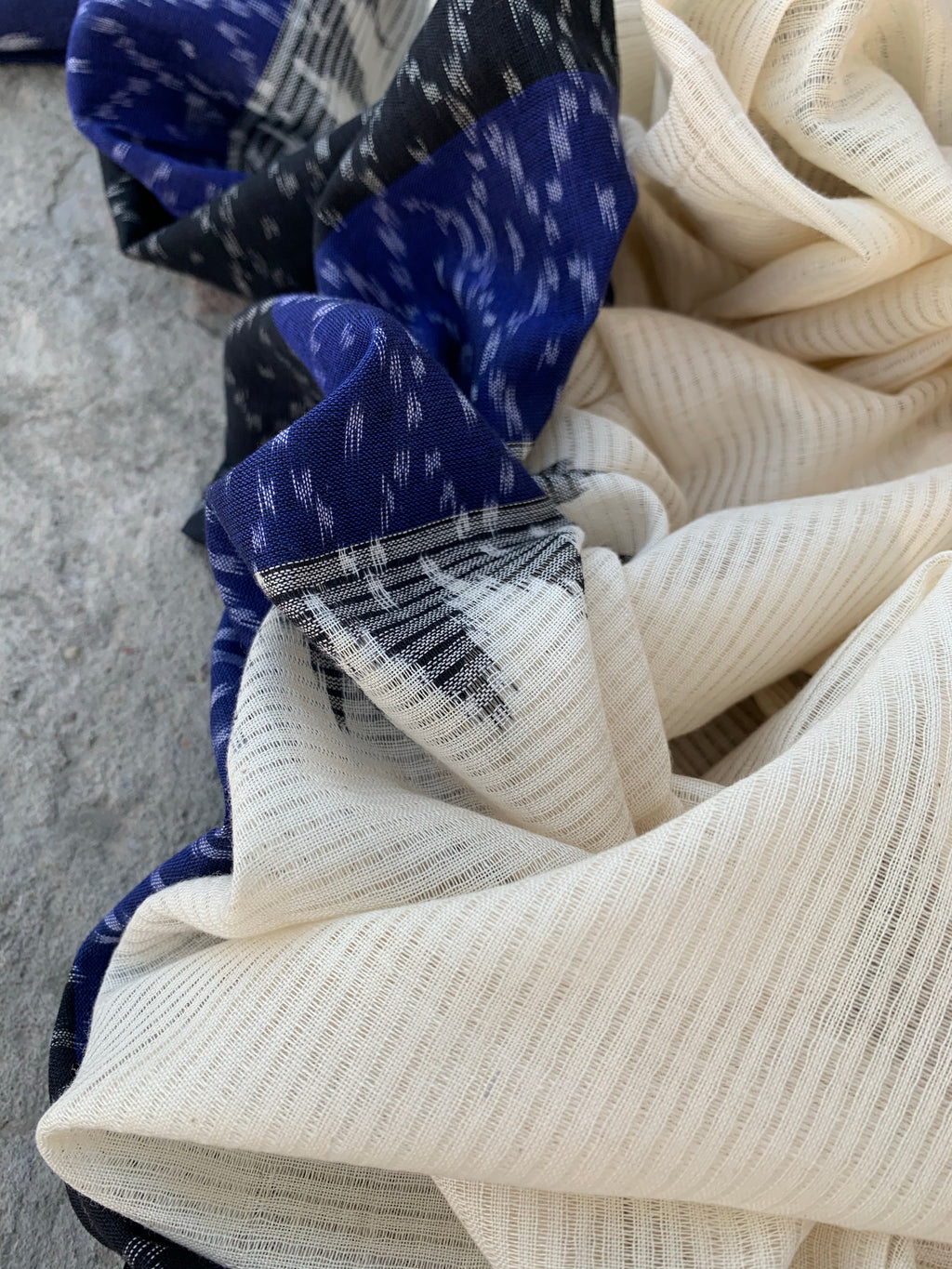 Handwoven Ikat Kurta  Dupatta set