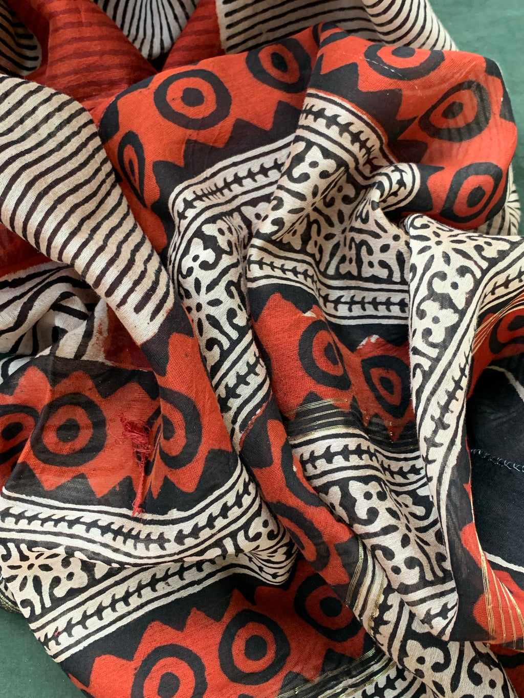 Handblock Cotton Chanderi Suit