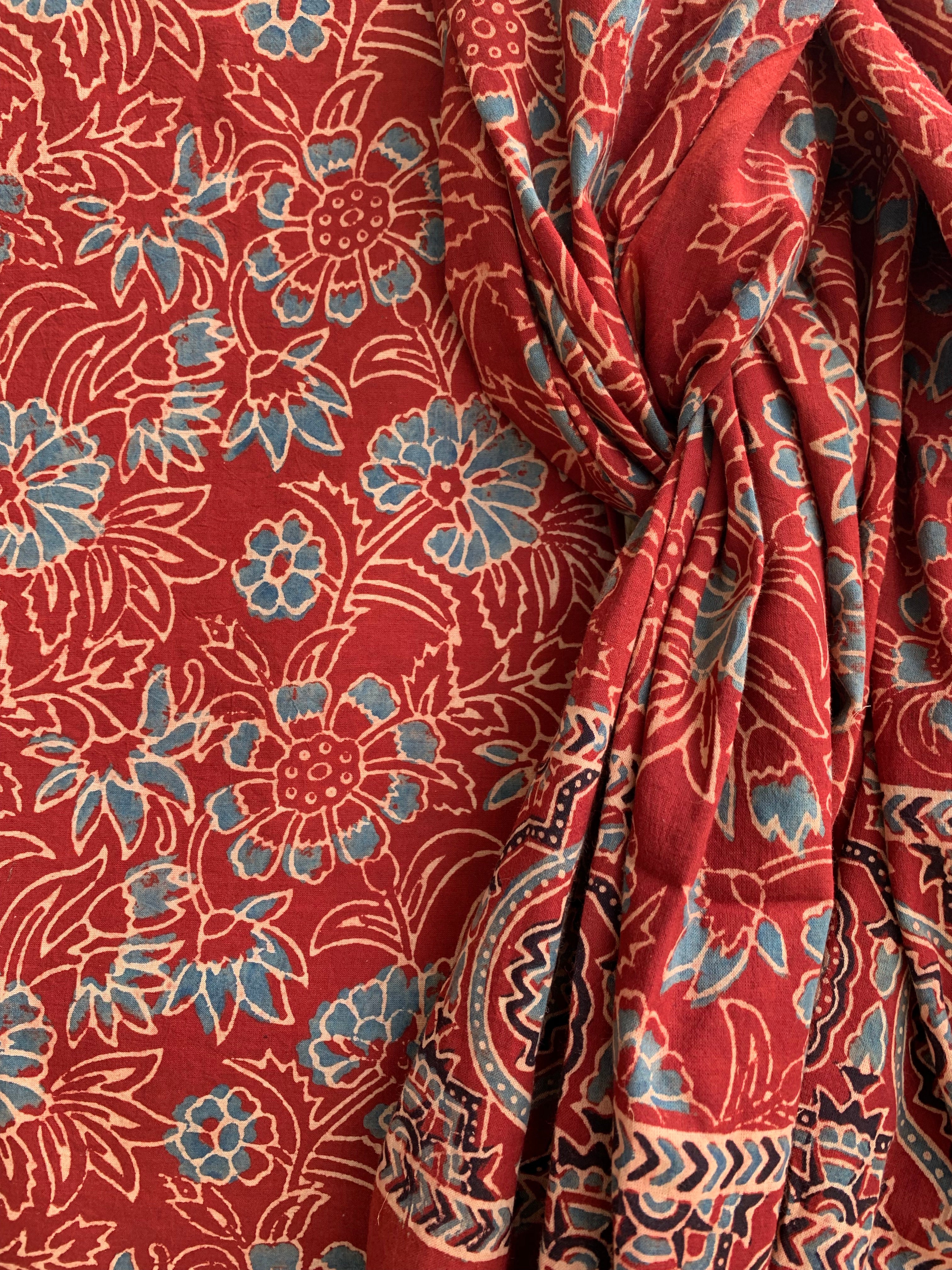 Natural Dye Ajrakh Kurta Dupatta set