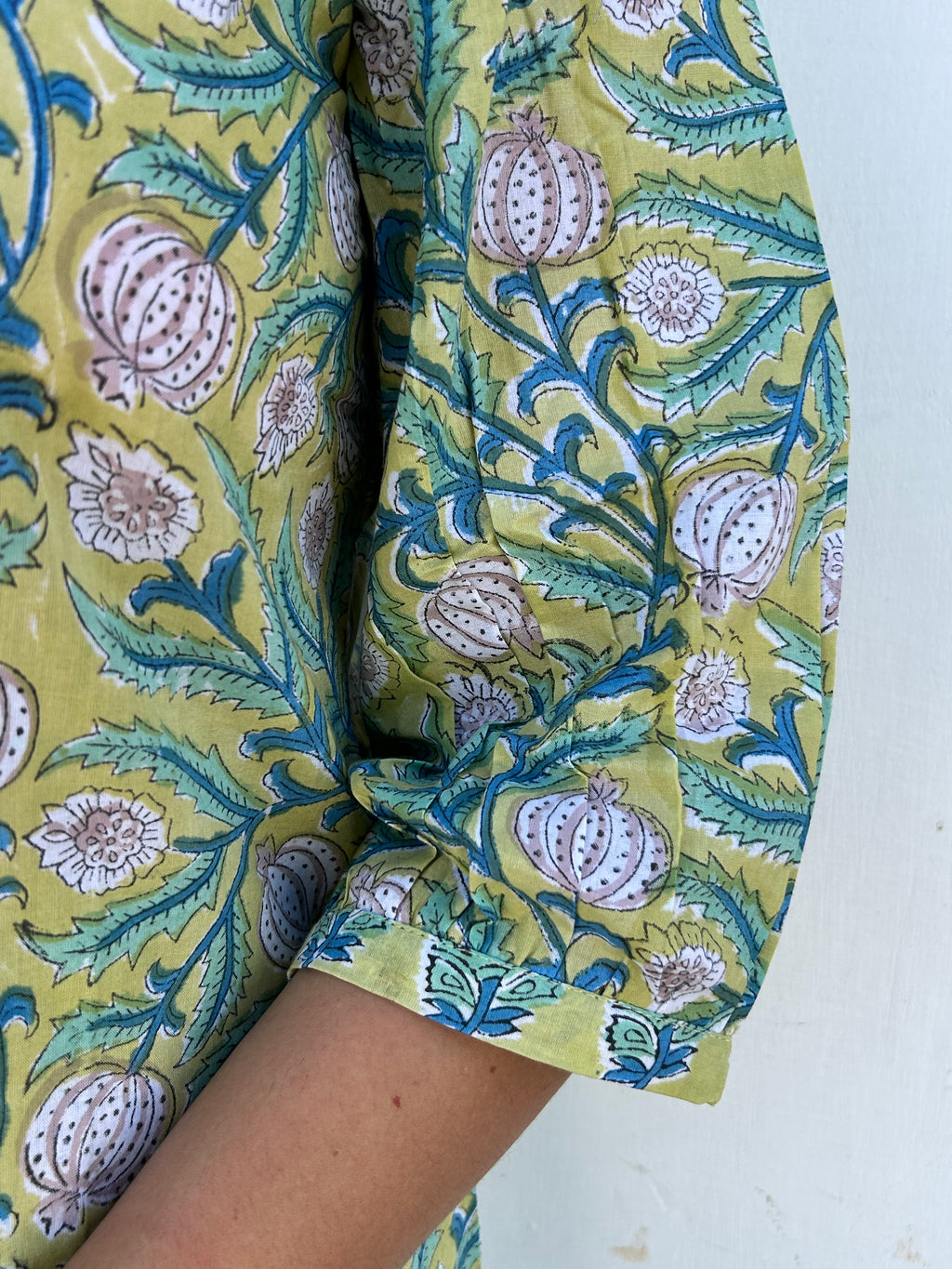 Baagh - Handblock Straight Fit Cotton Knee Length Kurta Salwar Set