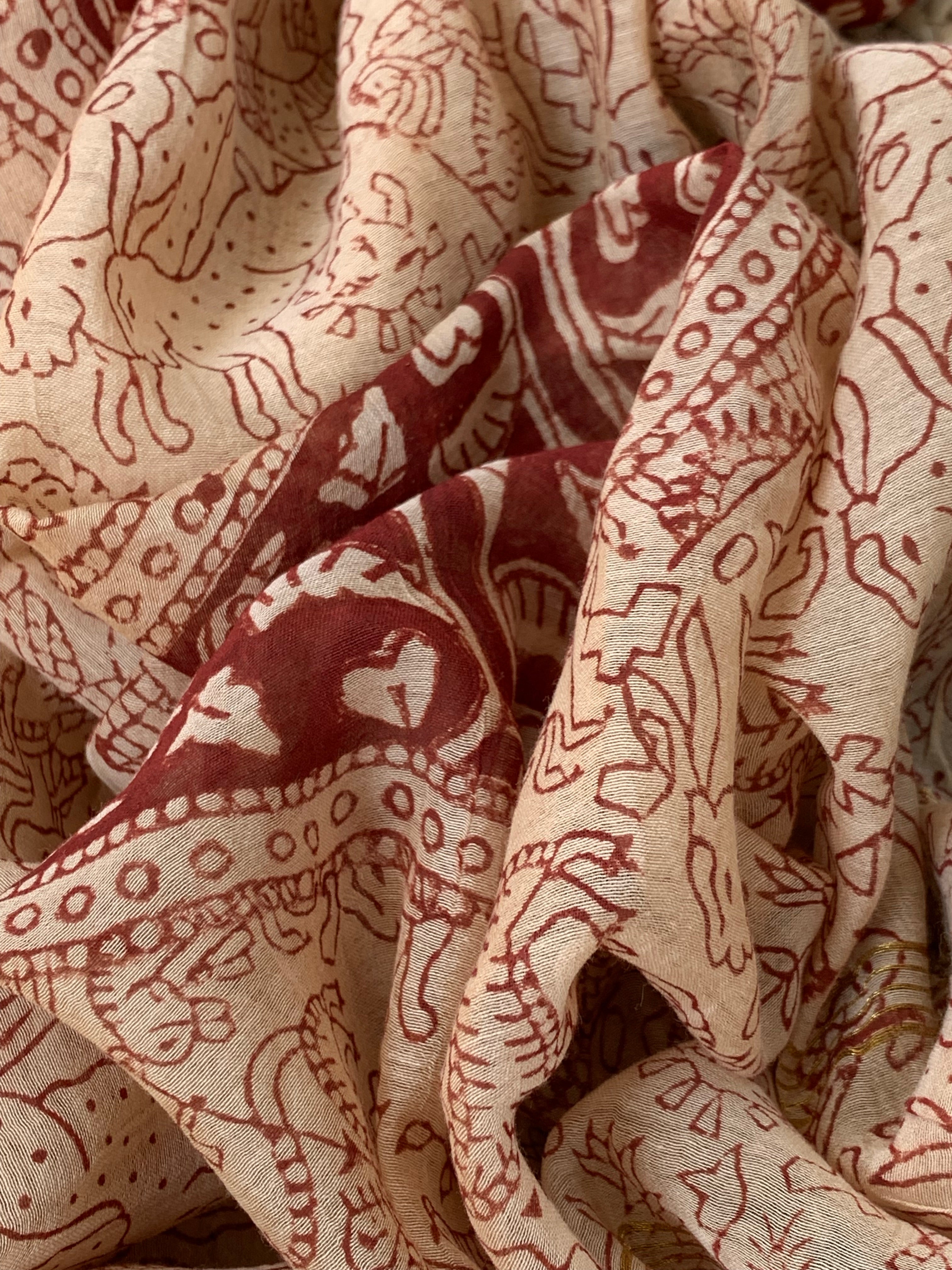 Handblock Cotton Chanderi Suit