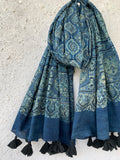 Handblock Ajrakh Dupatta