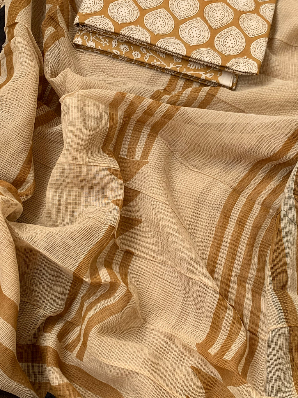 Handcrafted Cotton Kota Dupatta Suit