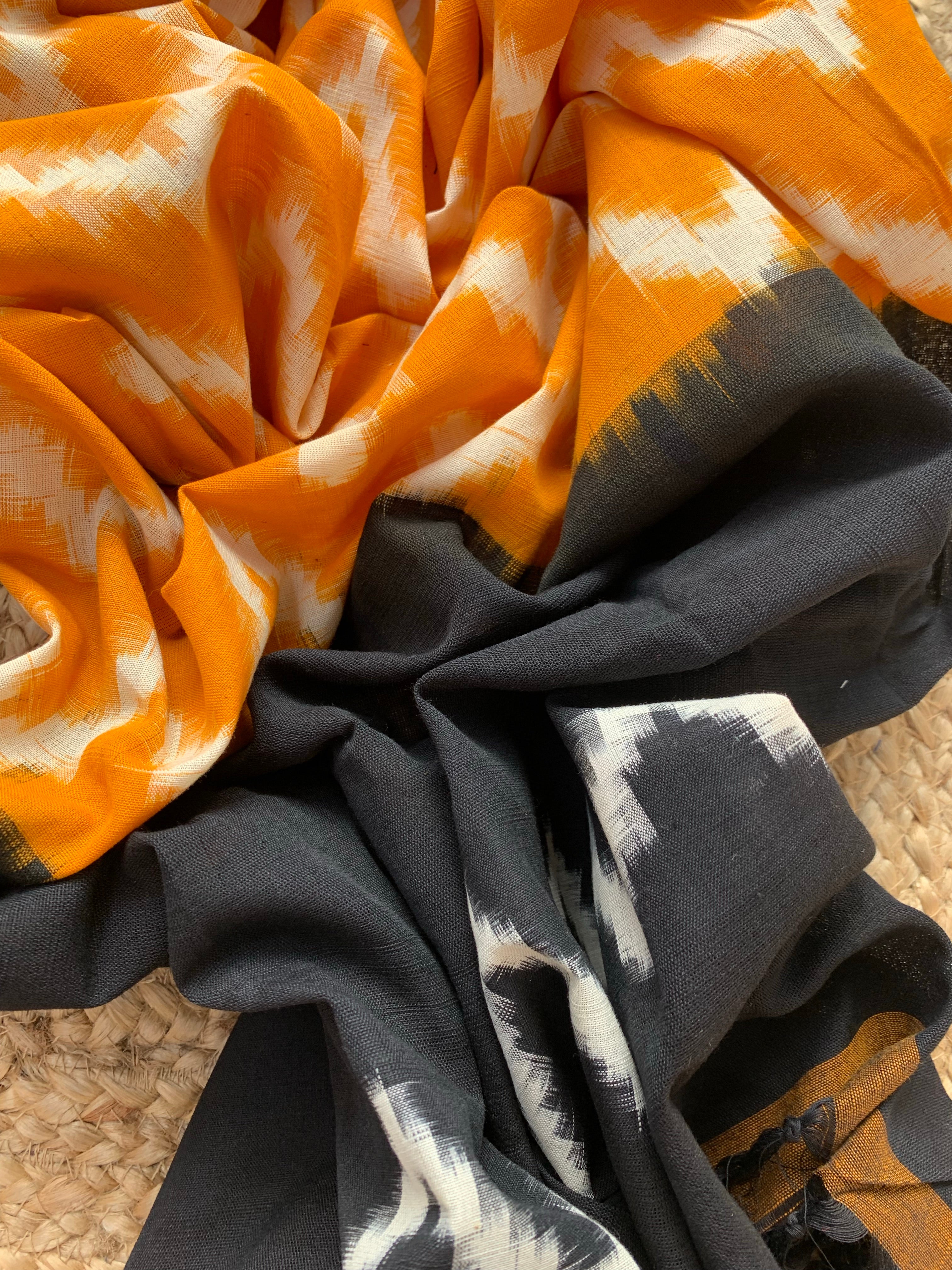 Handwoven Double Ikat Kurta  Dupatta set