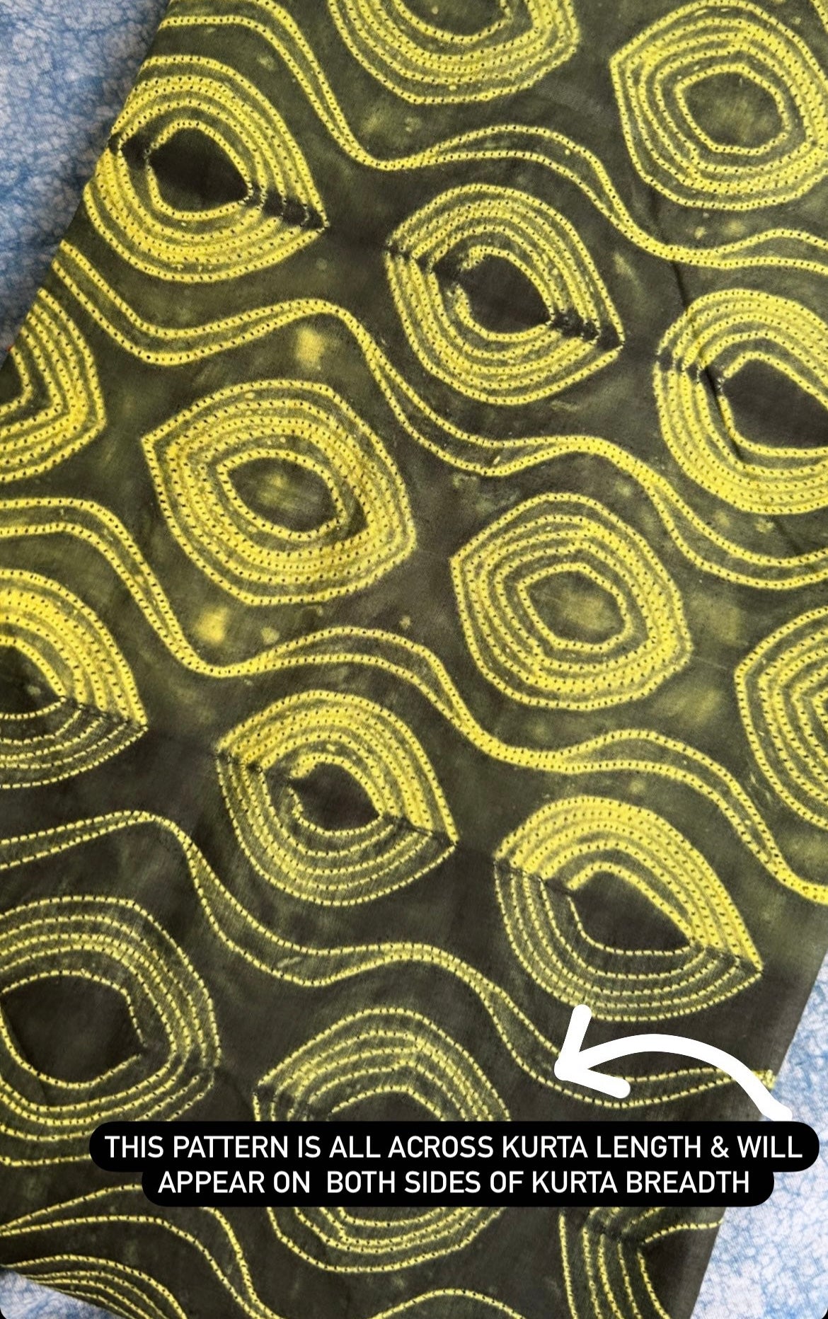Hand done shibori Cotton Fabric