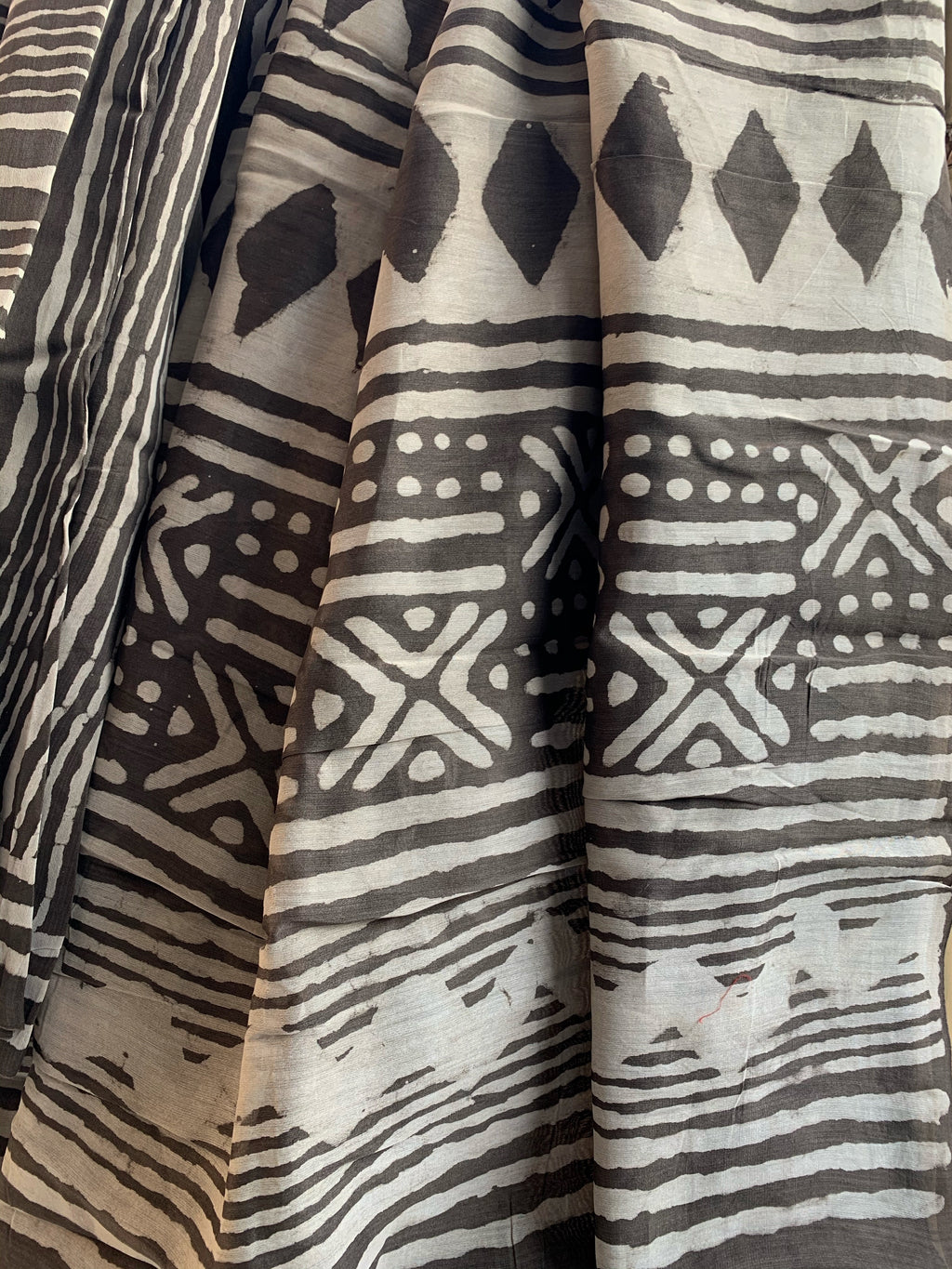 Handblock Printed Chanderi Saree