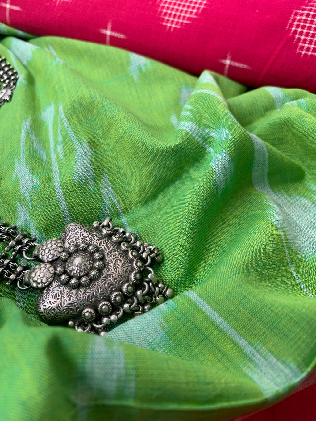 Handwoven Double Ikat Kurta Dupatta Set