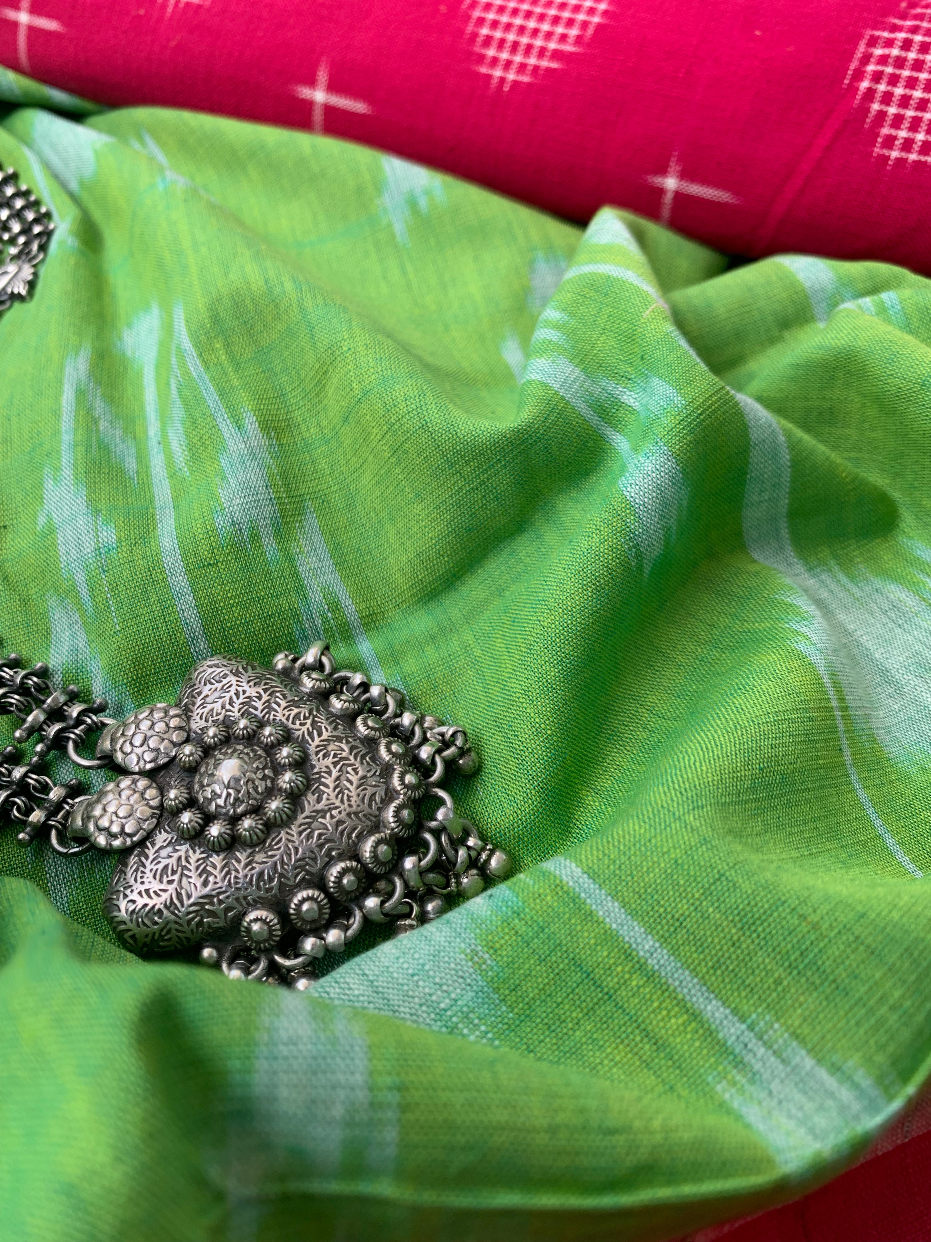 Handwoven Double Ikat Kurta Dupatta Set