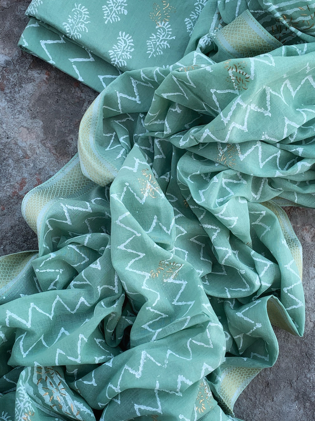 Handblock Cotton Suit