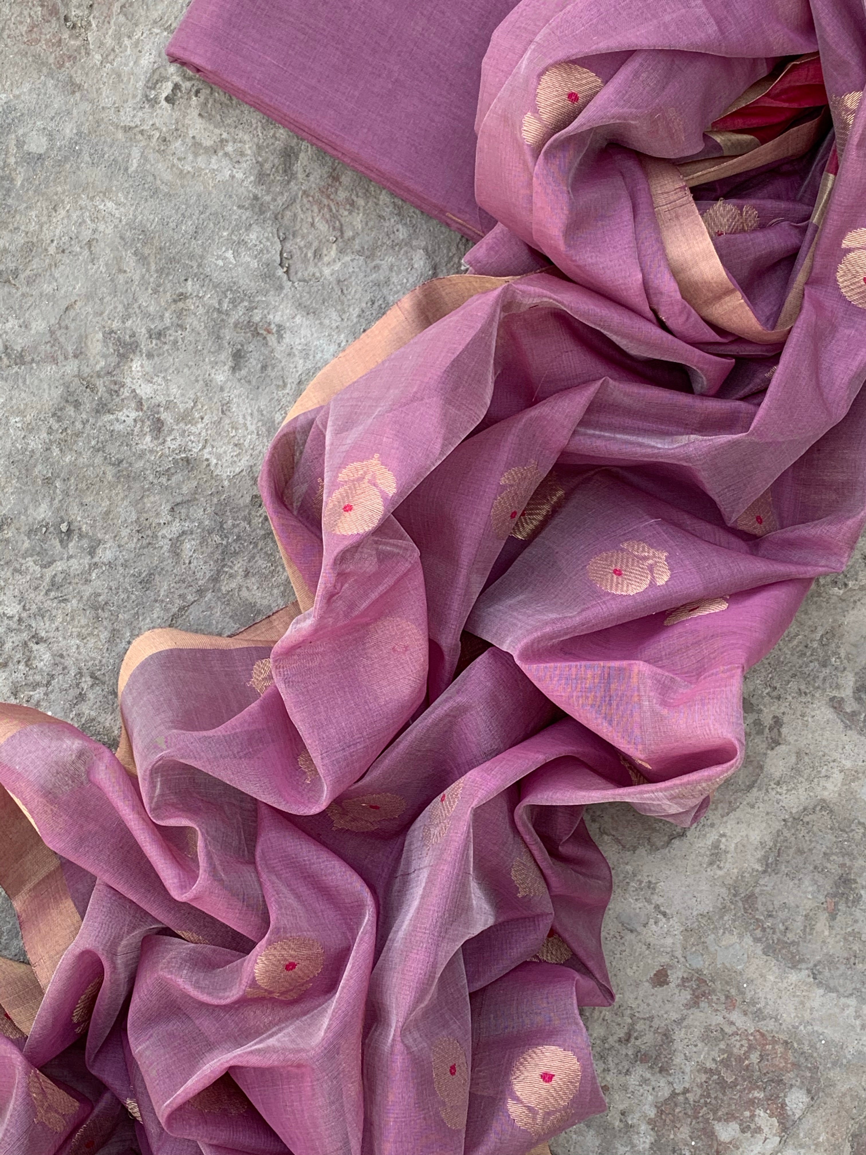 Handwoven Chanderi Kurta Dupatta Set
