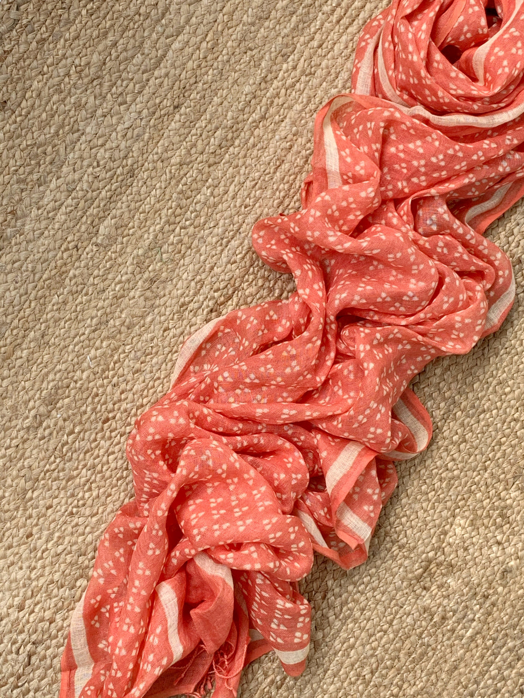 Handblock Printed Linen Dupatta