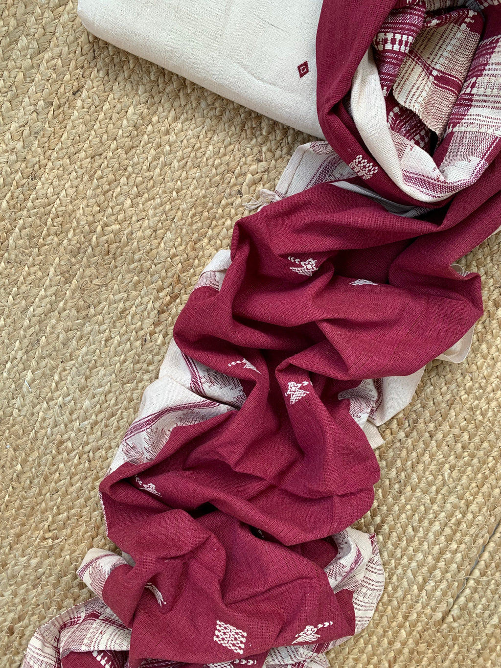 Handspun Handwoven Kotpad Kurta Dupatta Set