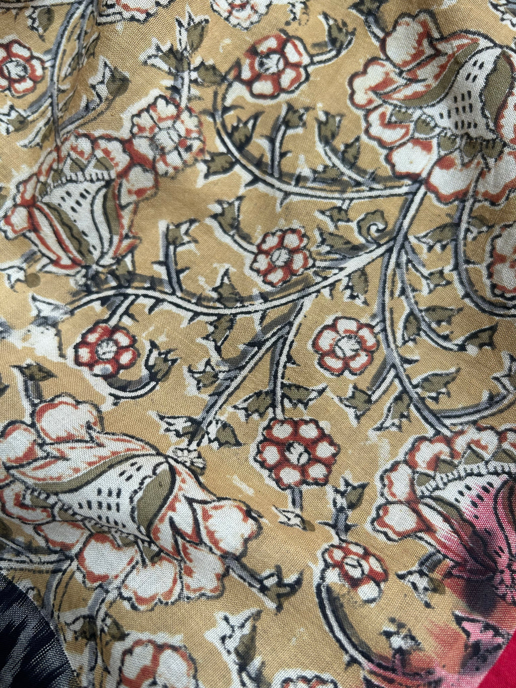 Handwoven Handcrafted Double Ikat Kalamkari Kurta Dupatta Set