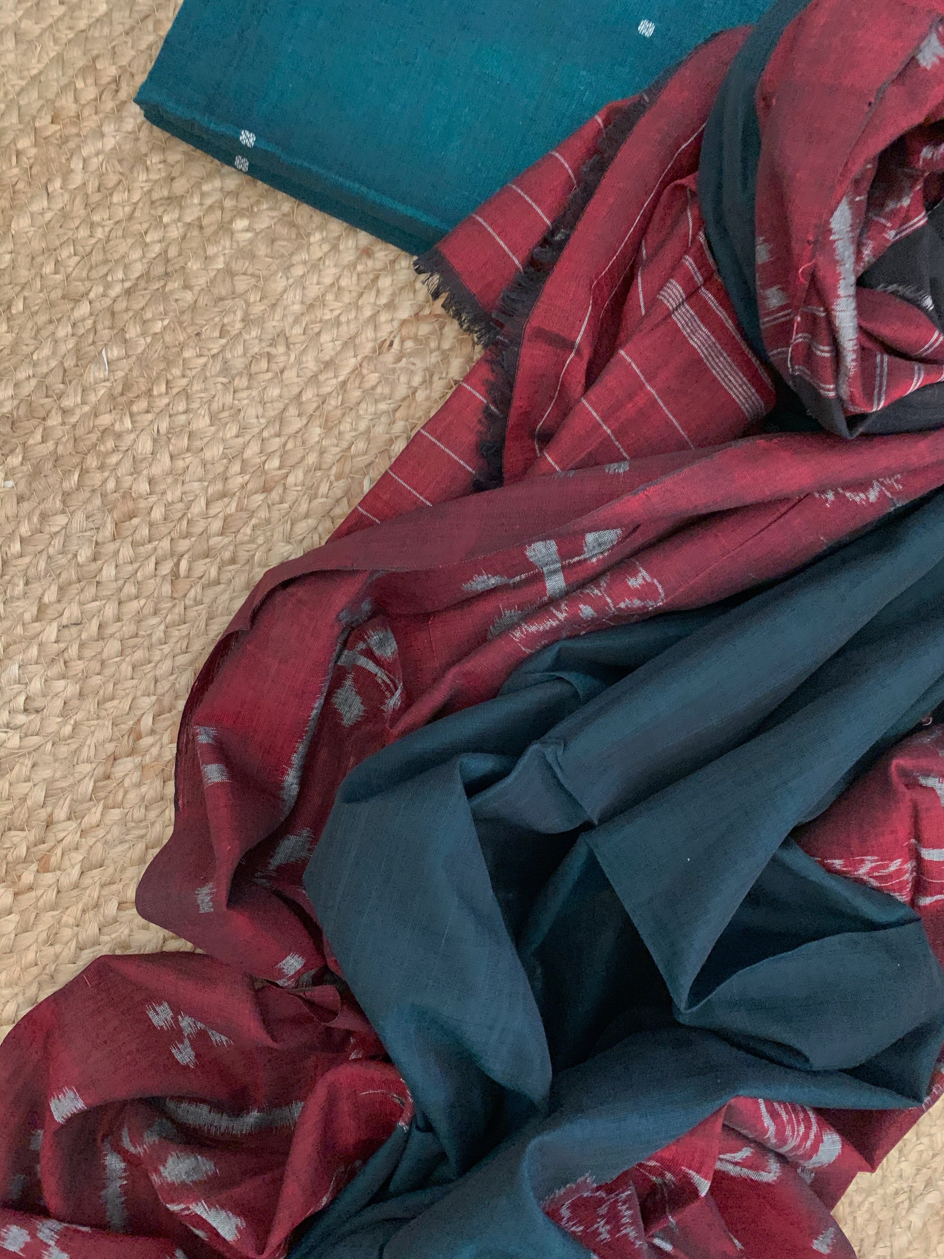 Handwoven Nuapatna Kurta Dupatta Set