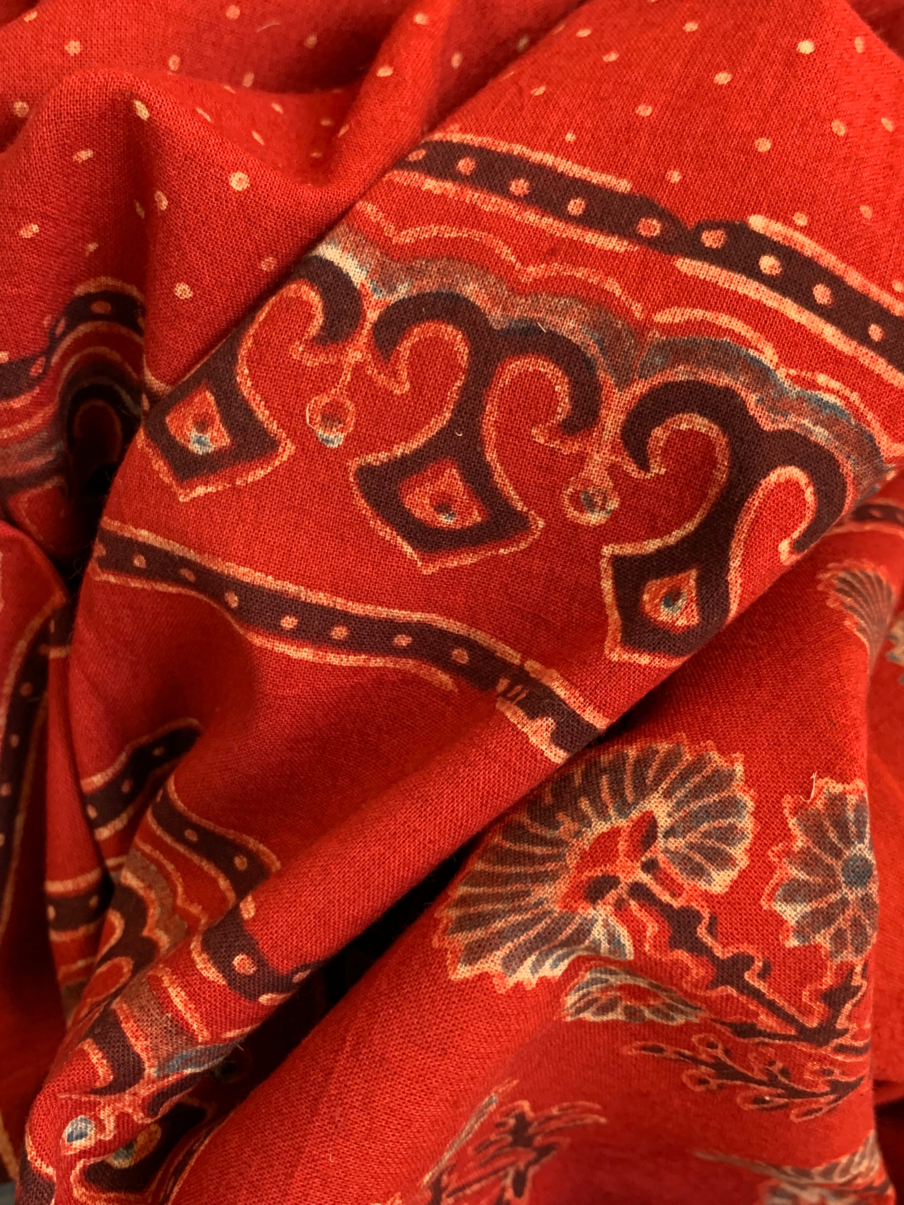 Natural Dyes Handblock Ajrakh Cotton Suit