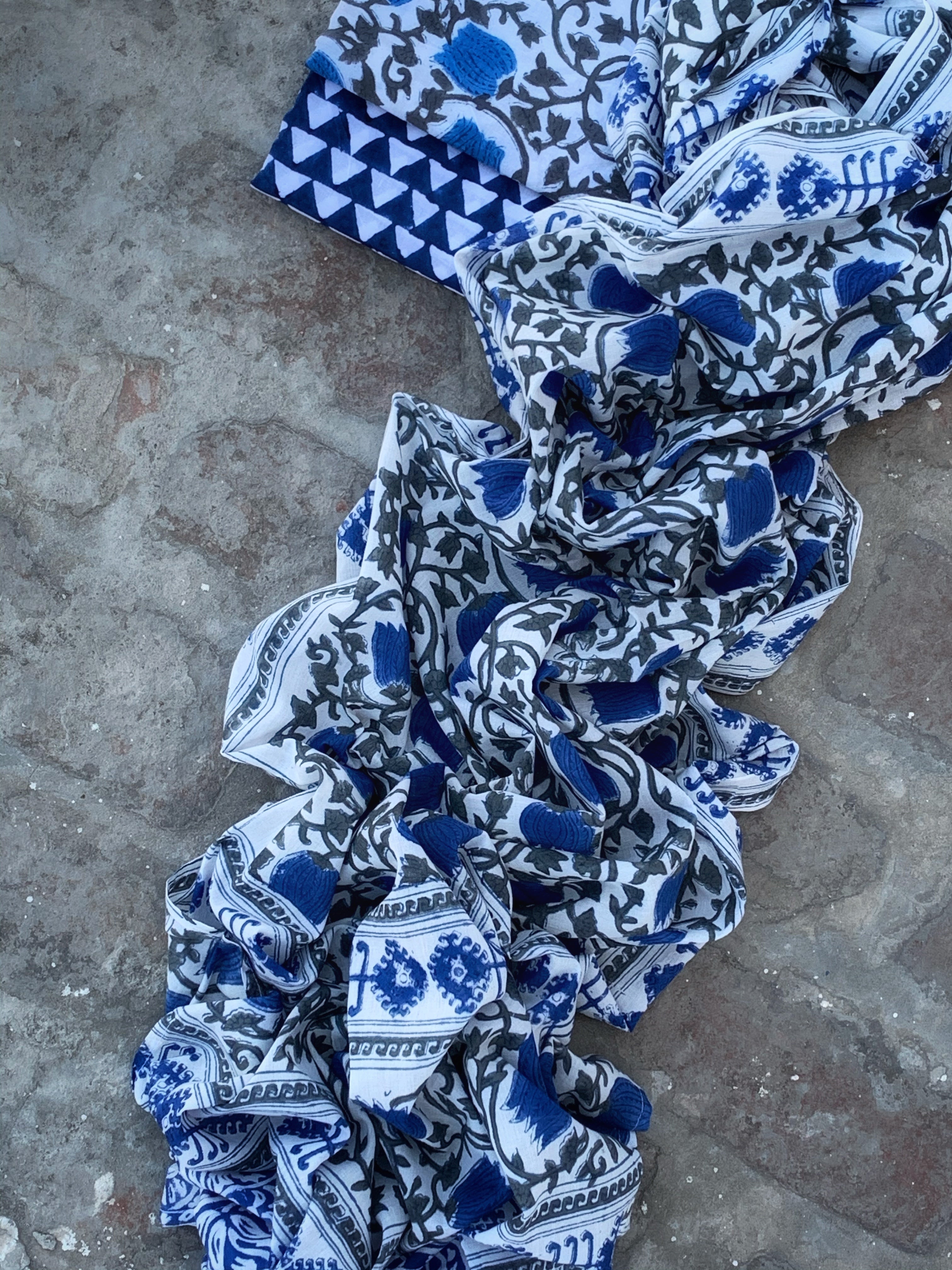Handblock Cotton Suit