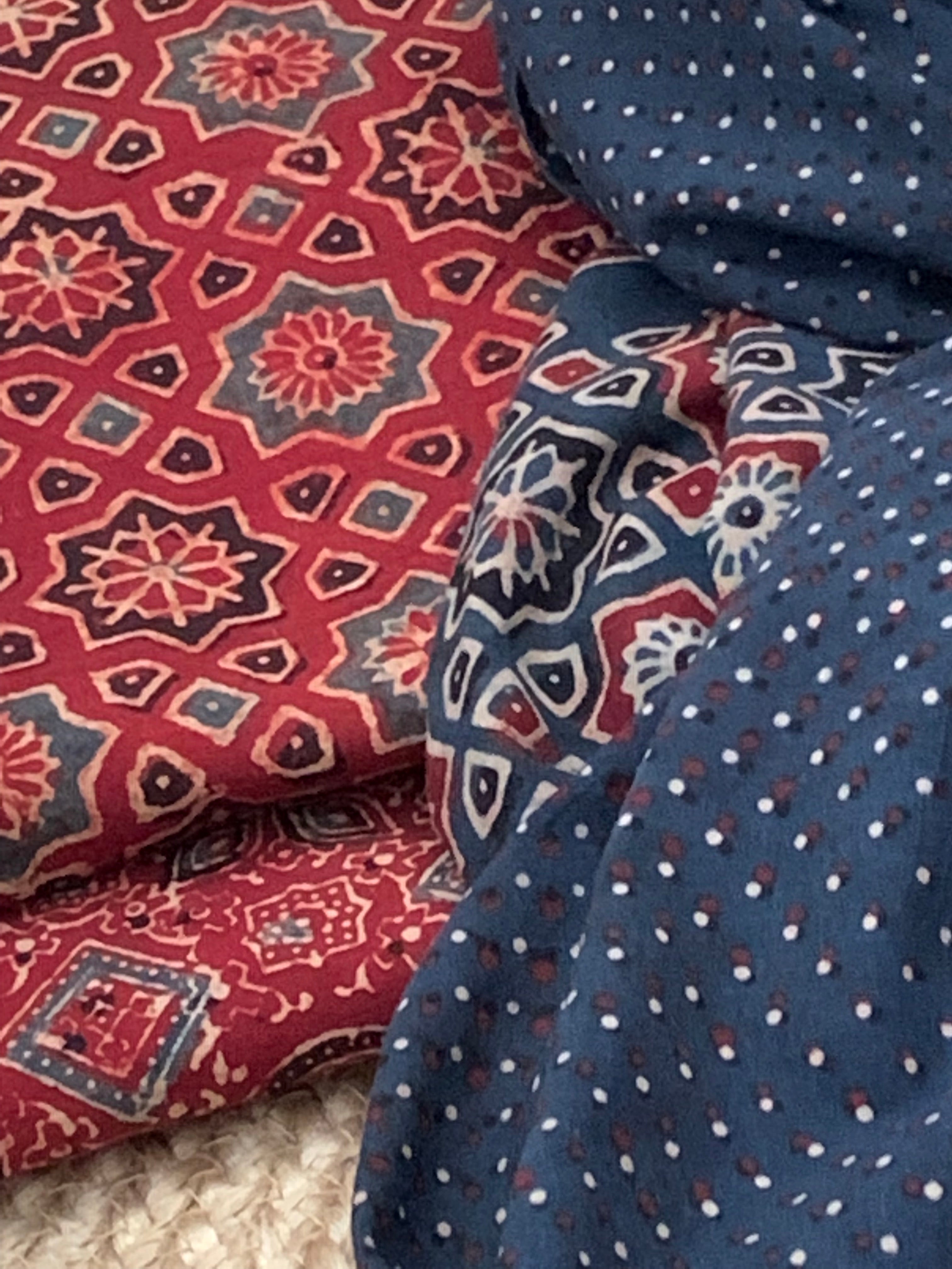 Handblock Ajrakh Suit
