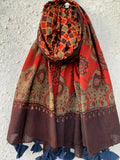 Handblock Ajrakh Dupatta