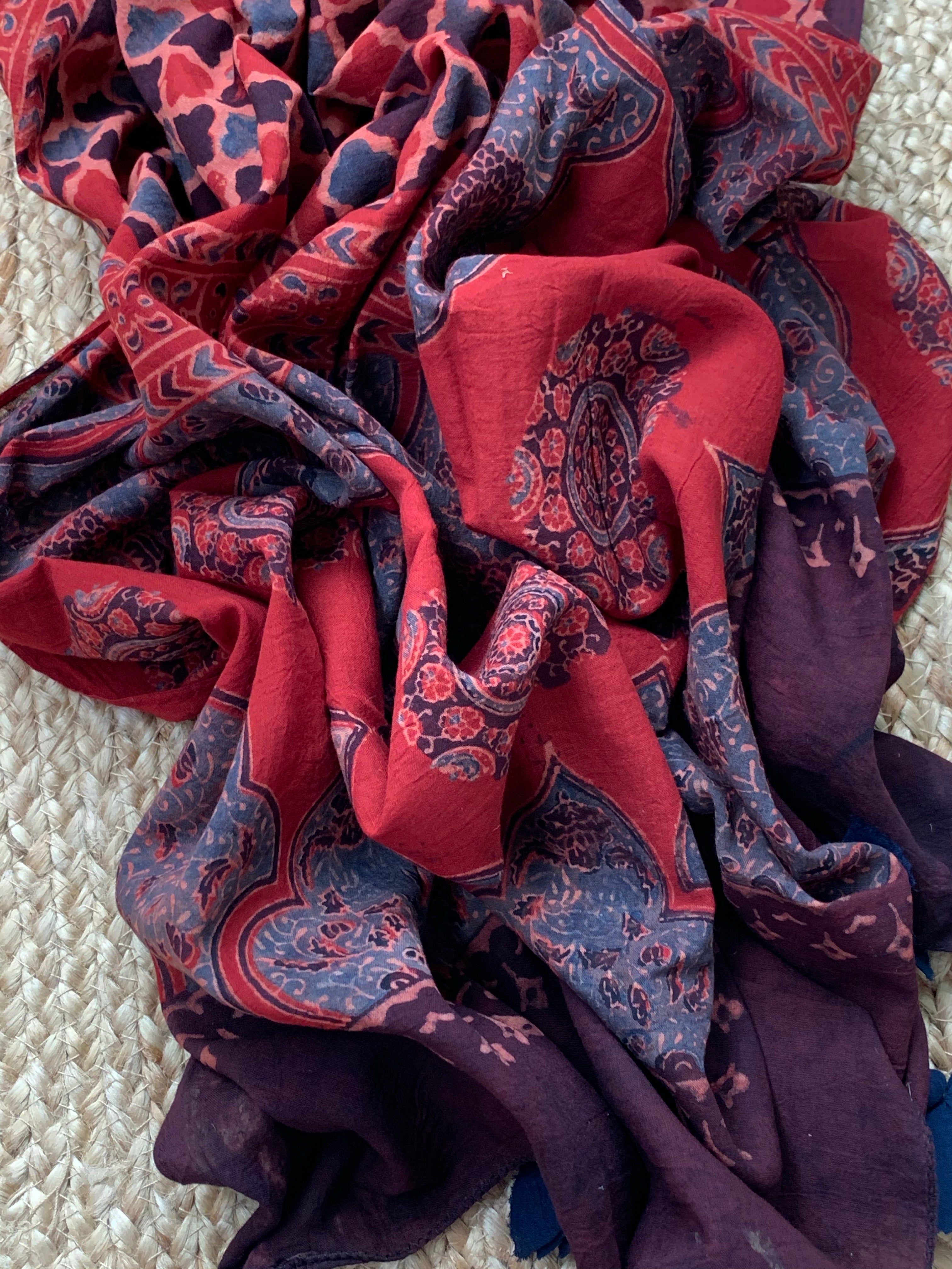 Handcrafted Bandhani Ajrakh Cotton Suit