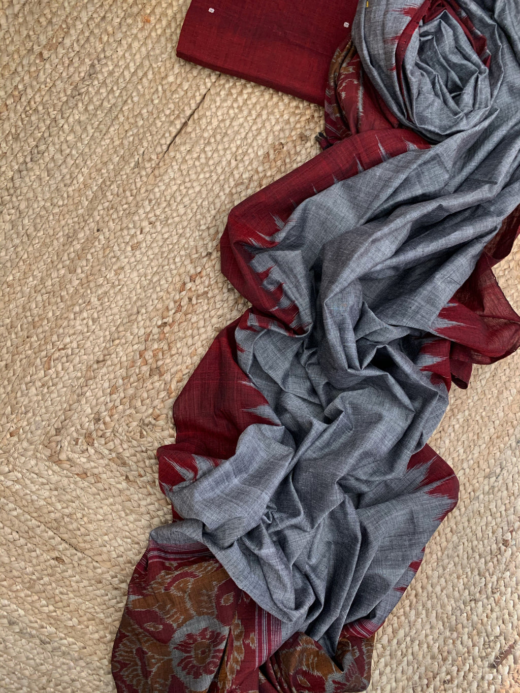 Handwoven Nuapatna Kurta Dupatta Set