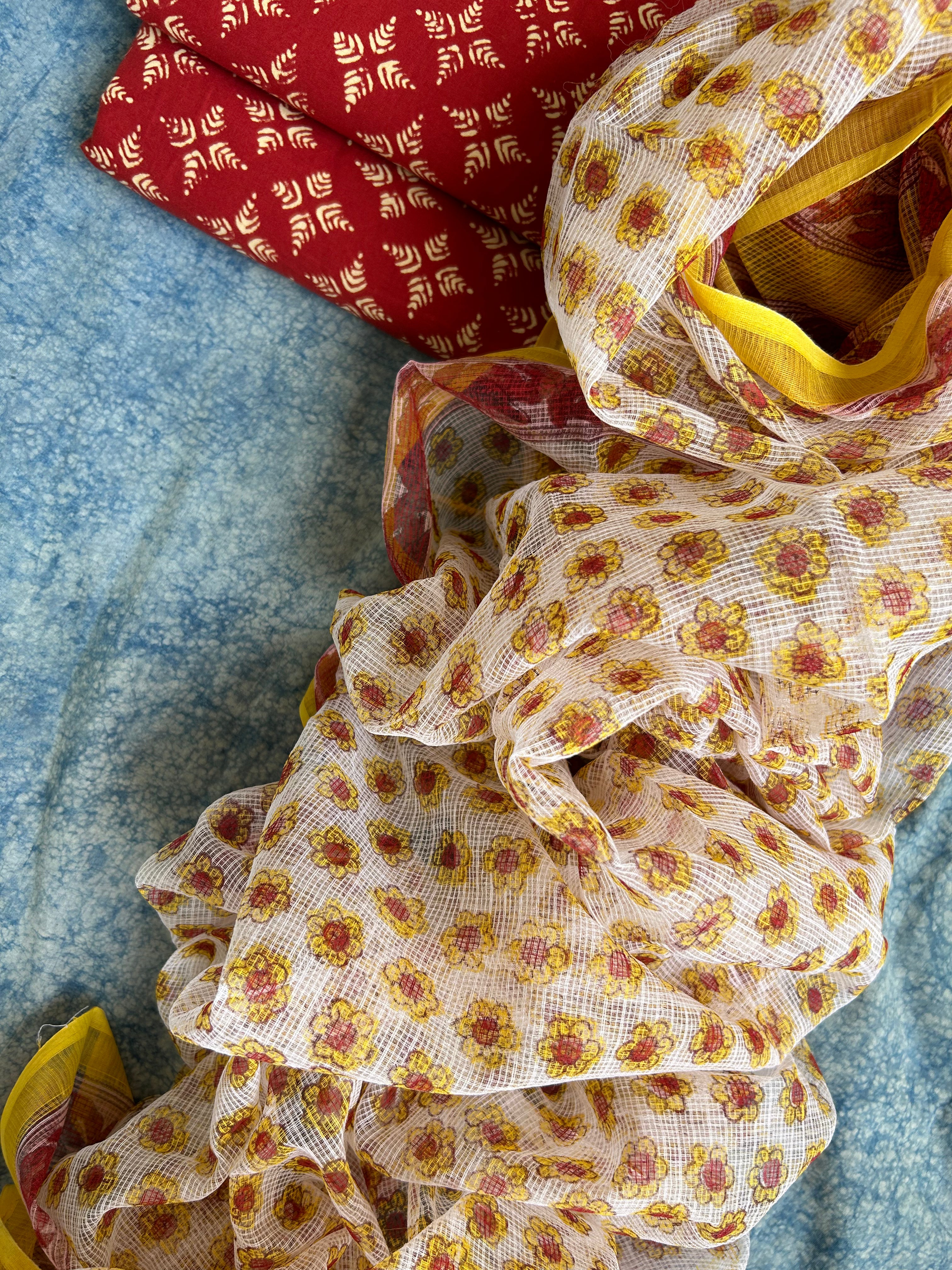 Handcrafted Cotton Kota Dupatta Suit