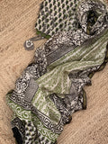 Handblock chanderi suit