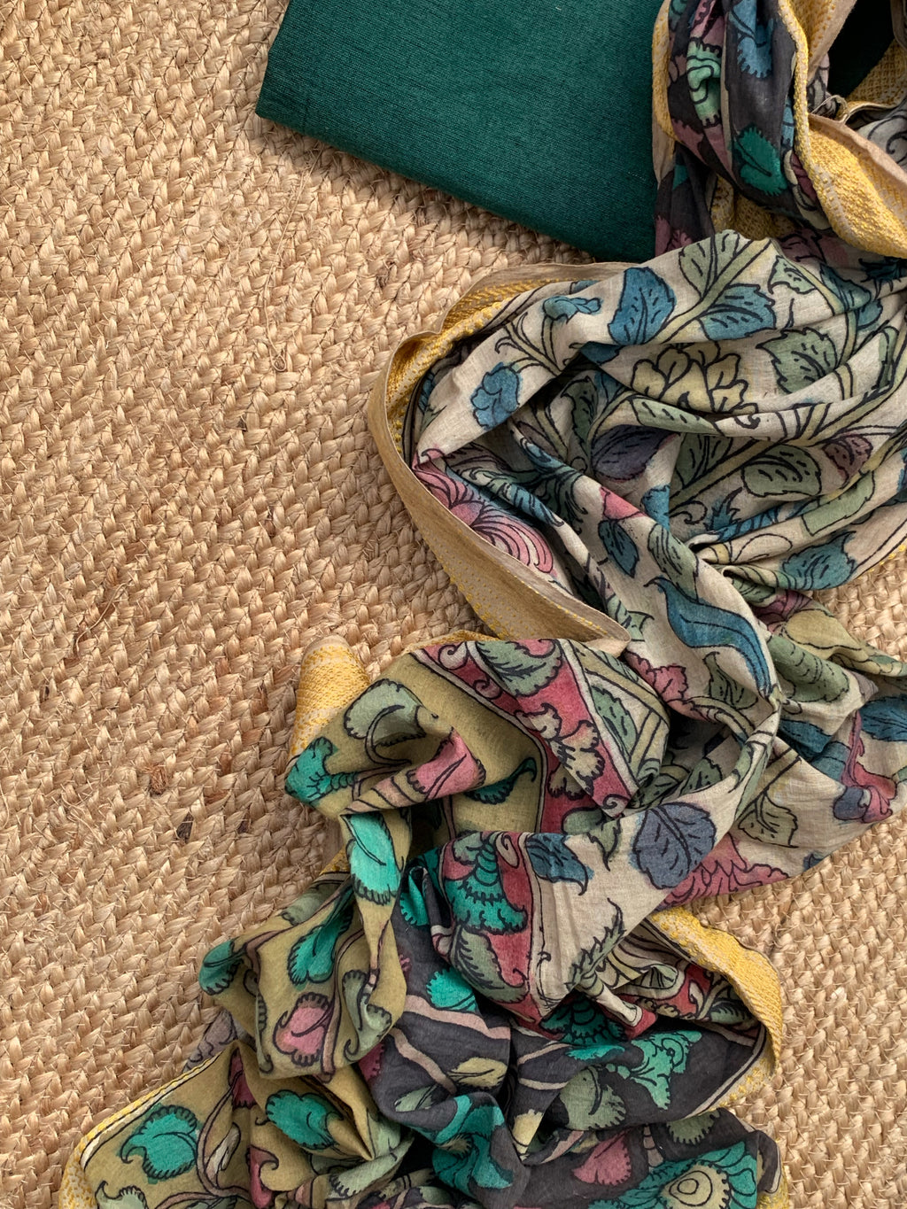Handcrafted Kalamkari Kurta Dupatta Set